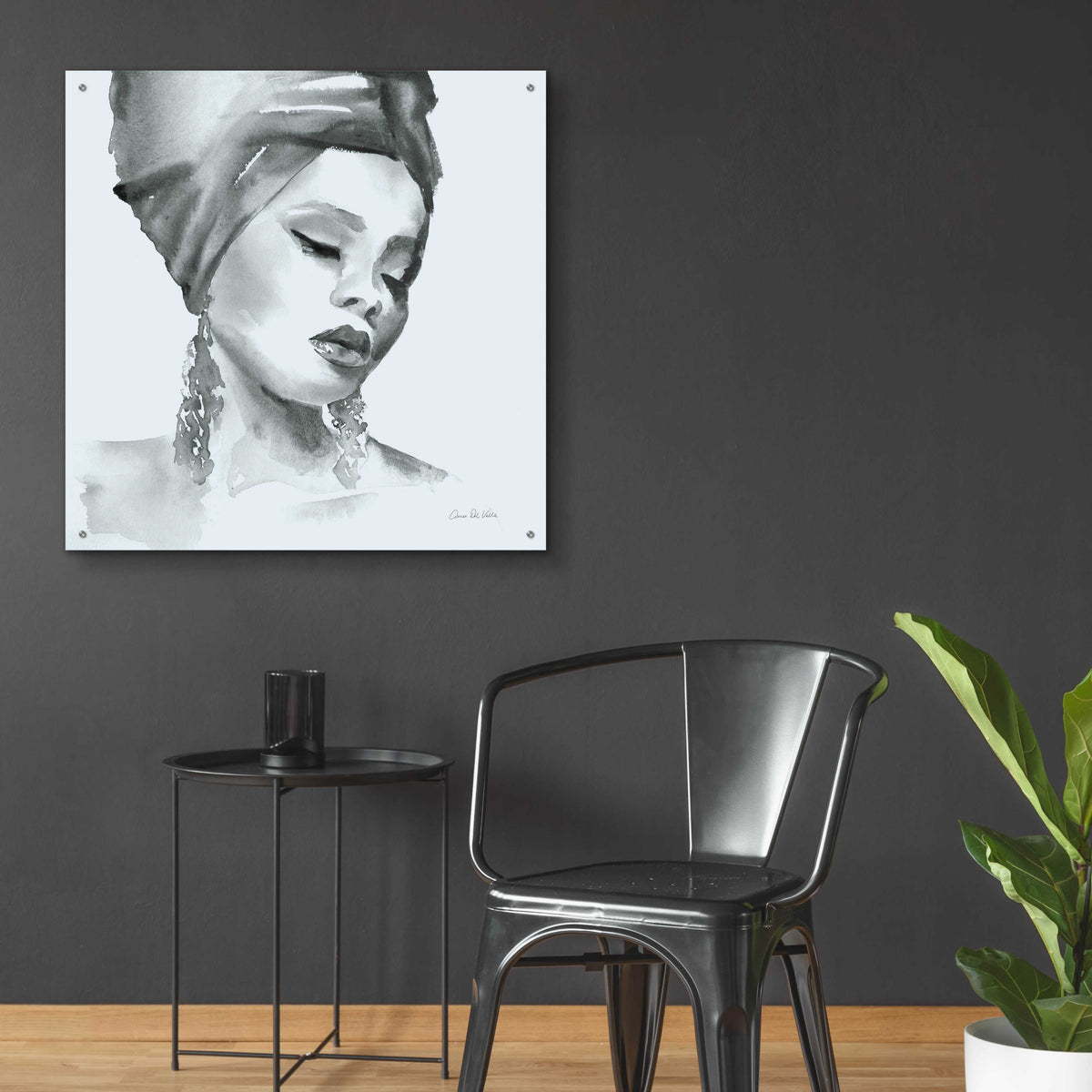 Epic Art 'Woman II Blue' by Alan Majchrowicz, Acrylic Glass Wall Art,36x36