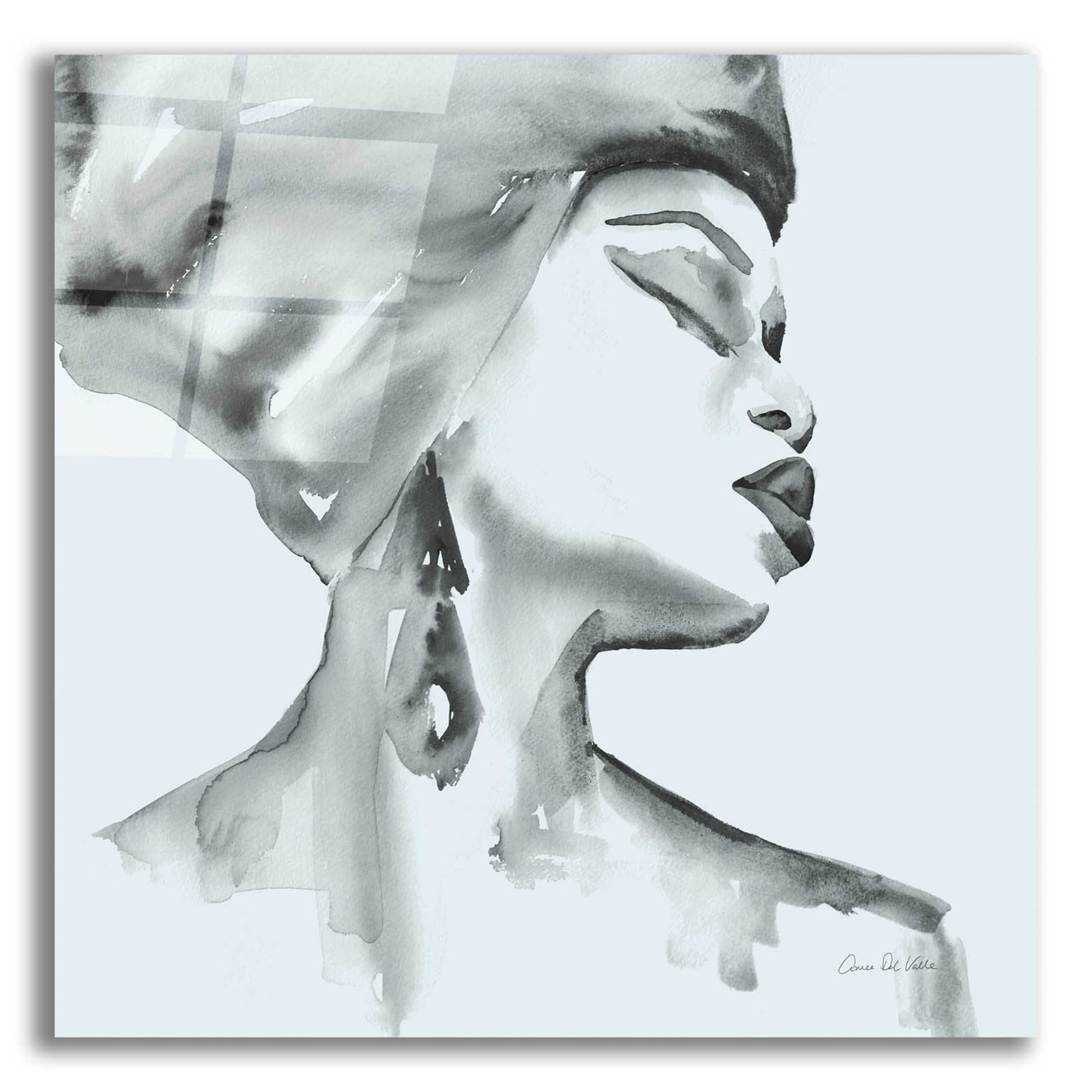 Epic Art 'Woman III Blue' by Alan Majchrowicz, Acrylic Glass Wall Art,12x12