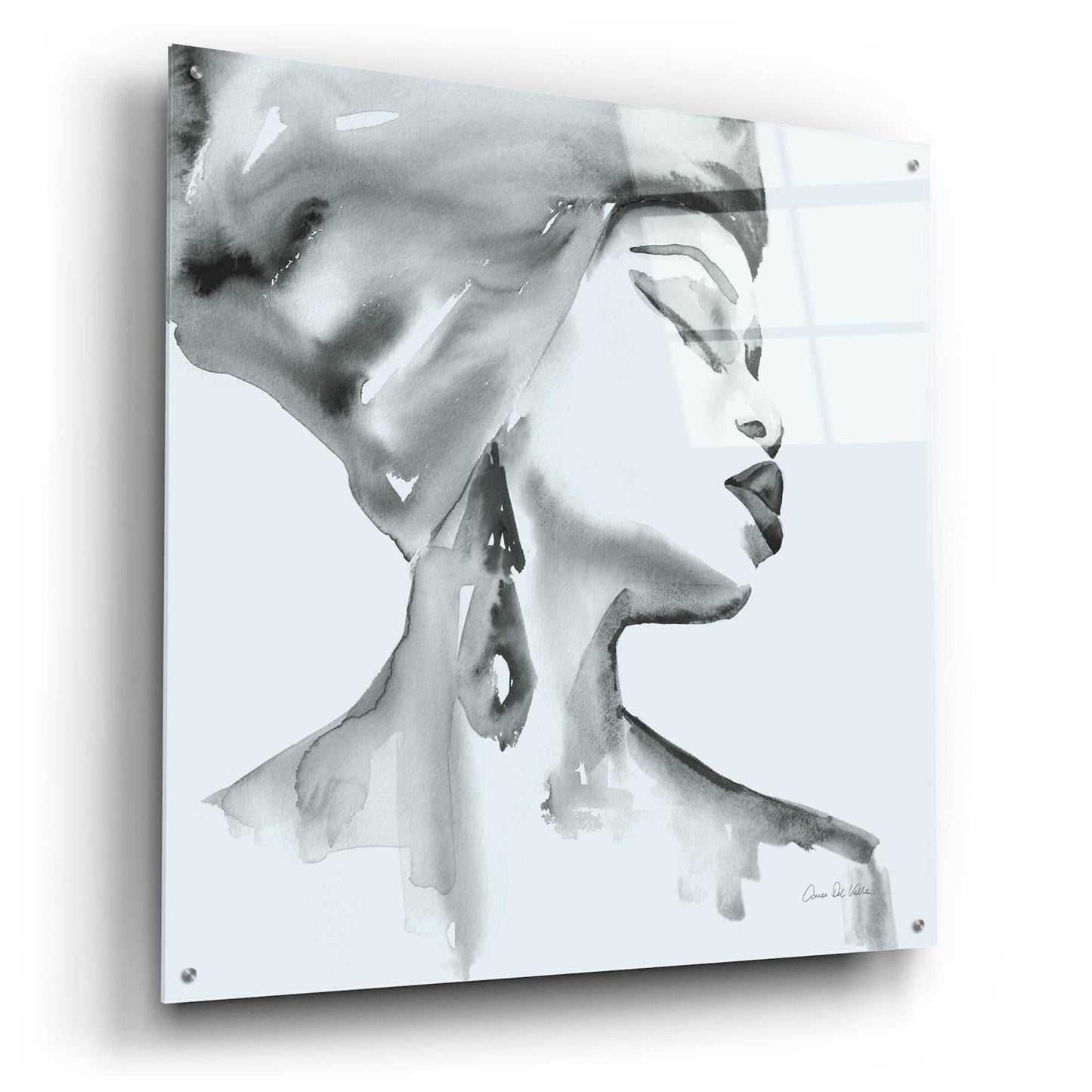 Epic Art 'Woman III Blue' by Alan Majchrowicz, Acrylic Glass Wall Art,36x36