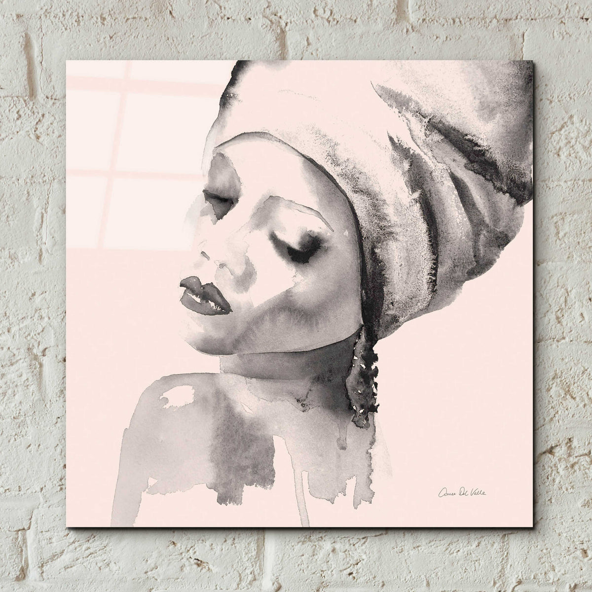 Epic Art 'Woman I Pink' by Alan Majchrowicz, Acrylic Glass Wall Art,12x12