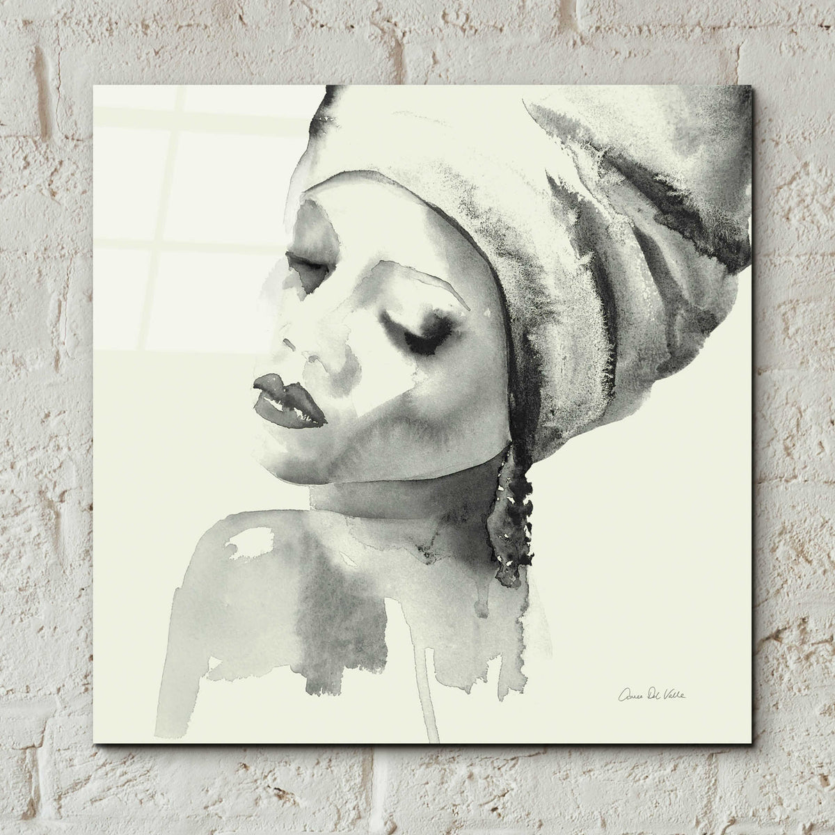 Epic Art 'Woman I Green' by Alan Majchrowicz, Acrylic Glass Wall Art,12x12