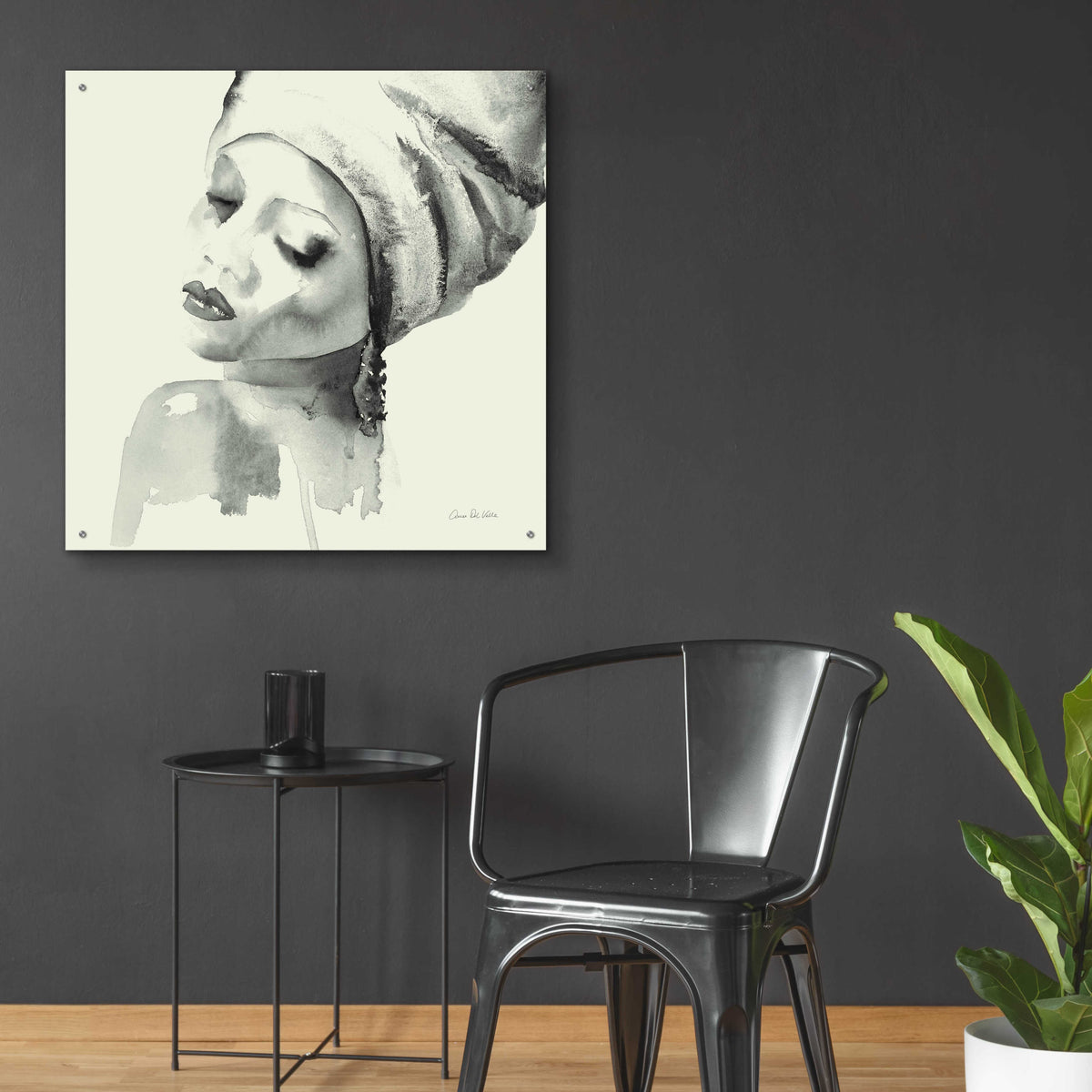 Epic Art 'Woman I Green' by Alan Majchrowicz, Acrylic Glass Wall Art,36x36