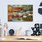 Epic Art 'Swift River Covered Bridge' by Alan Majchrowicz, Acrylic Glass Wall Art,16x12