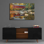 Epic Art 'Swift River Covered Bridge' by Alan Majchrowicz, Acrylic Glass Wall Art,36x24
