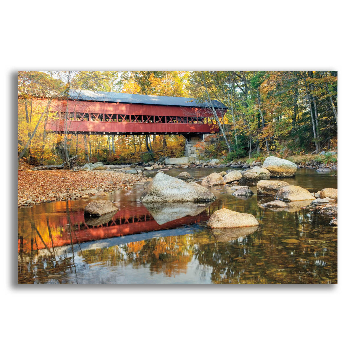 Epic Art 'Swift River Covered Bridge' by Alan Majchrowicz, Acrylic Glass Wall Art