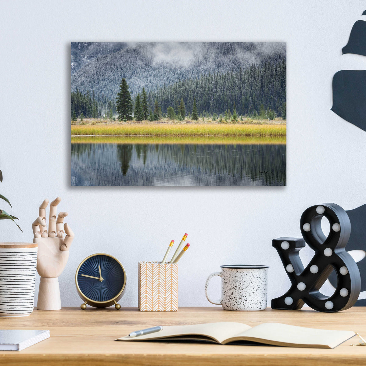 Epic Art 'Waterfowl Lake II' by Alan Majchrowicz, Acrylic Glass Wall Art,16x12