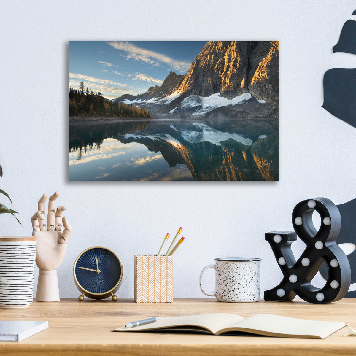 Epic Art 'Floe Lake Reflection III Crop' by Alan Majchrowicz, Acrylic Glass Wall Art,16x12