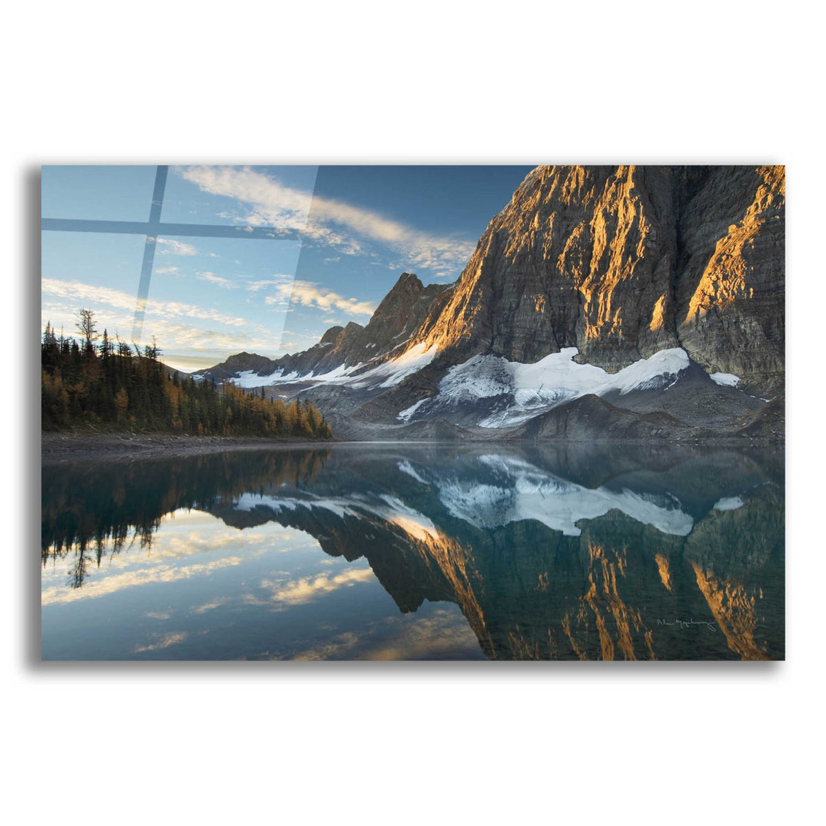 Epic Art 'Floe Lake Reflection III Crop' by Alan Majchrowicz, Acrylic Glass Wall Art