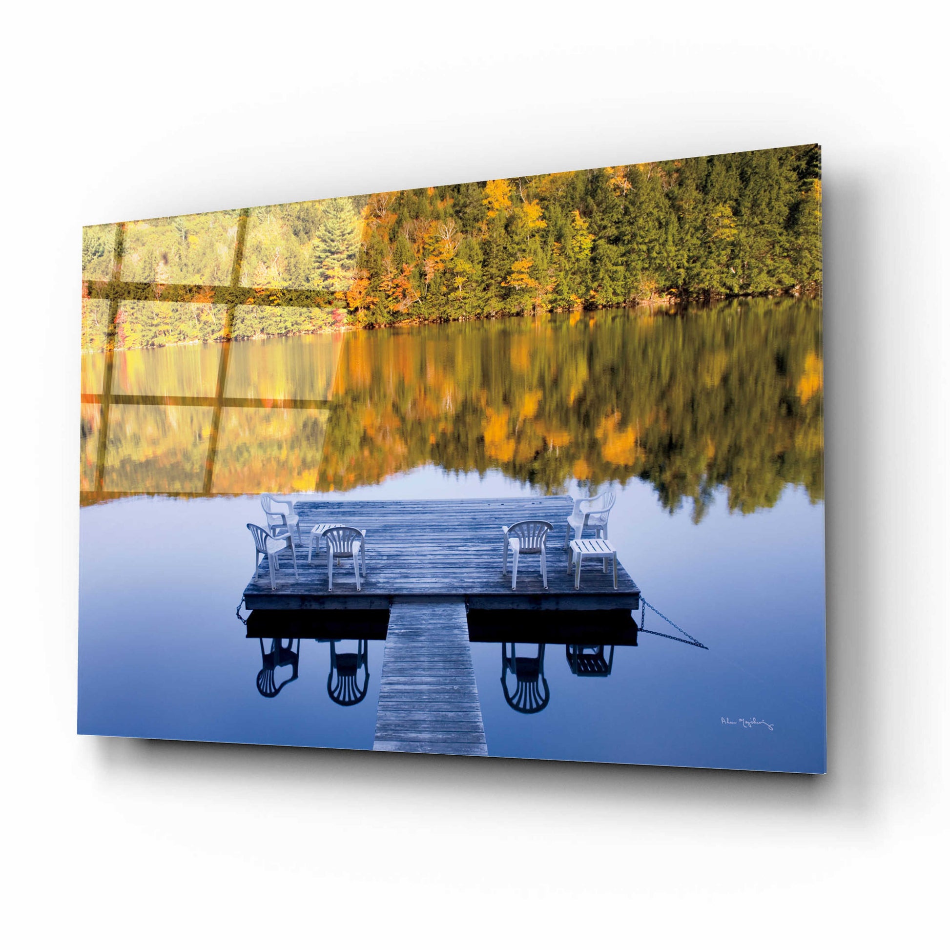 Epic Art 'Amherst Lake' by Alan Majchrowicz, Acrylic Glass Wall Art,16x12