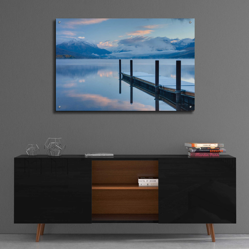 Epic Art 'Lake Mcdonald Dock' by Alan Majchrowicz, Acrylic Glass Wall Art,36x24