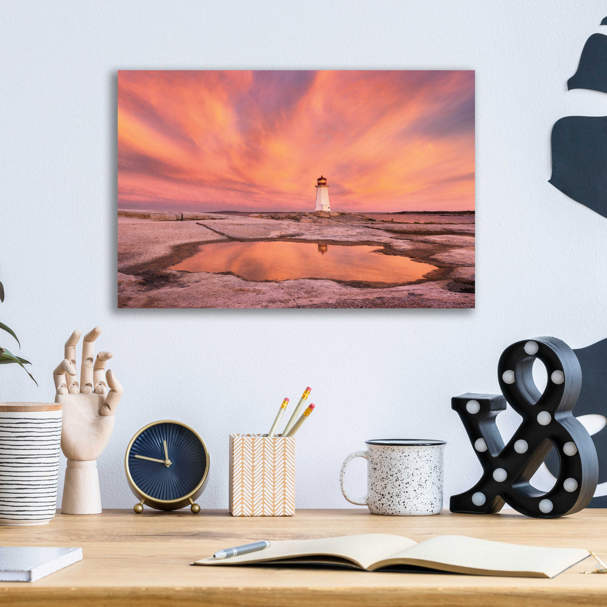 Epic Art 'Peggys Cove Nova Scotia Crop' by Alan Majchrowicz, Acrylic Glass Wall Art,16x12