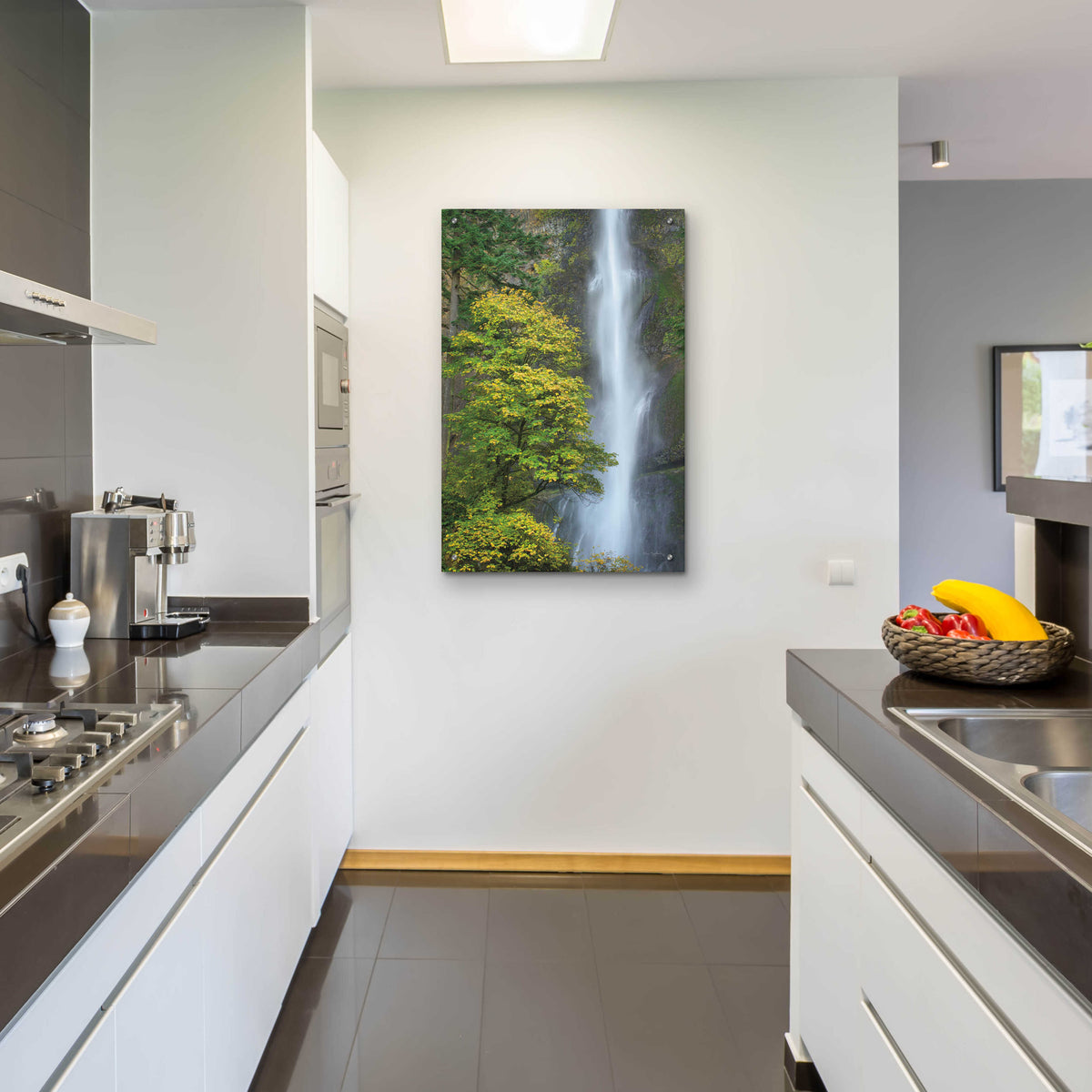 Epic Art 'Multnomah Falls color' by Alan Majchrowicz, Acrylic Glass Wall Art,24x36