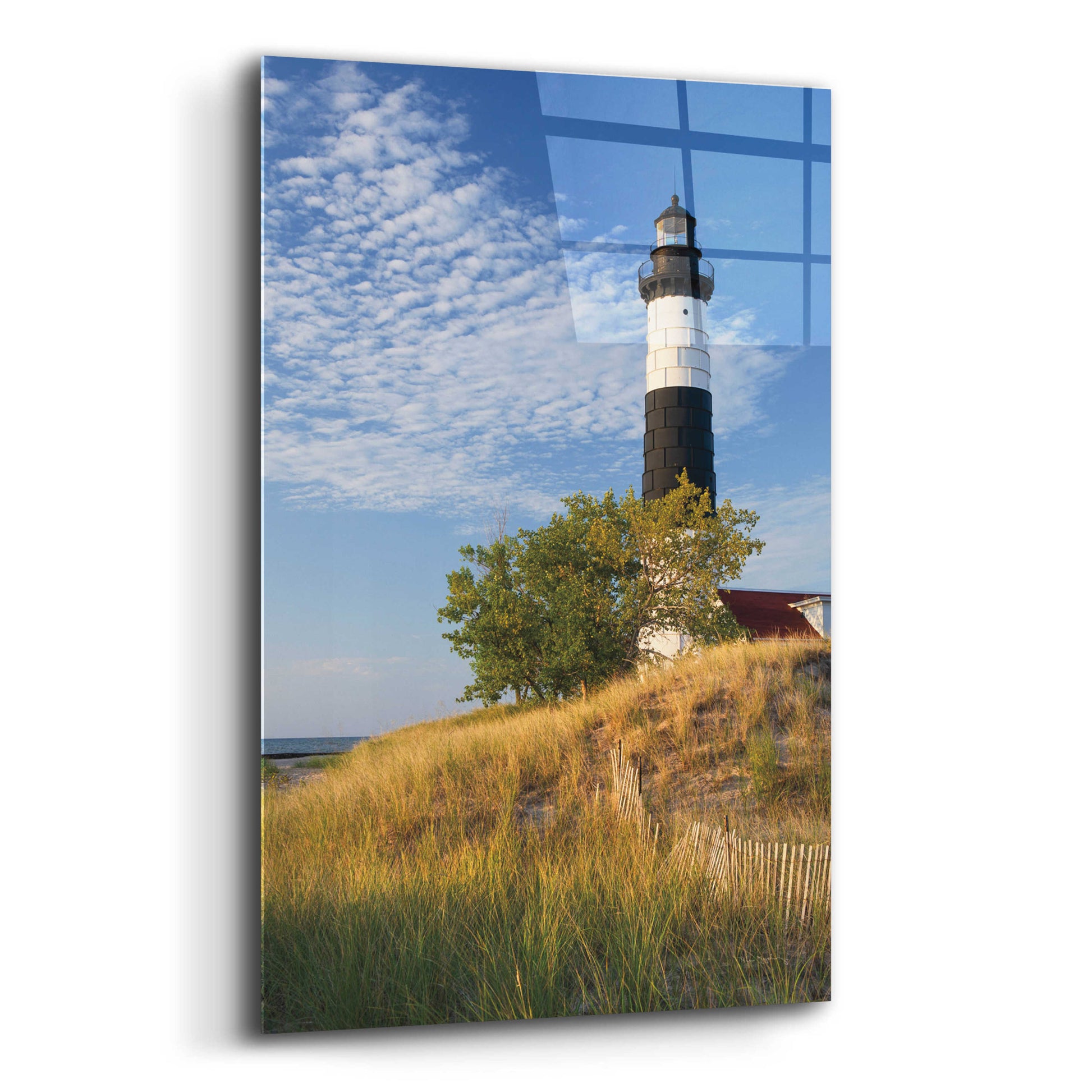 Epic Art 'Big Sable Point Lighthouse II' by Alan Majchrowicz, Acrylic Glass Wall Art,12x16