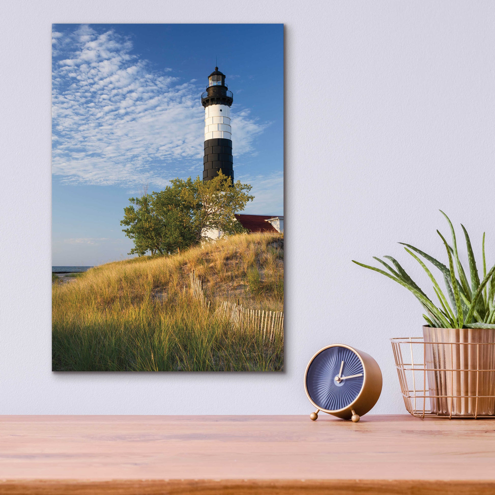 Epic Art 'Big Sable Point Lighthouse II' by Alan Majchrowicz, Acrylic Glass Wall Art,12x16