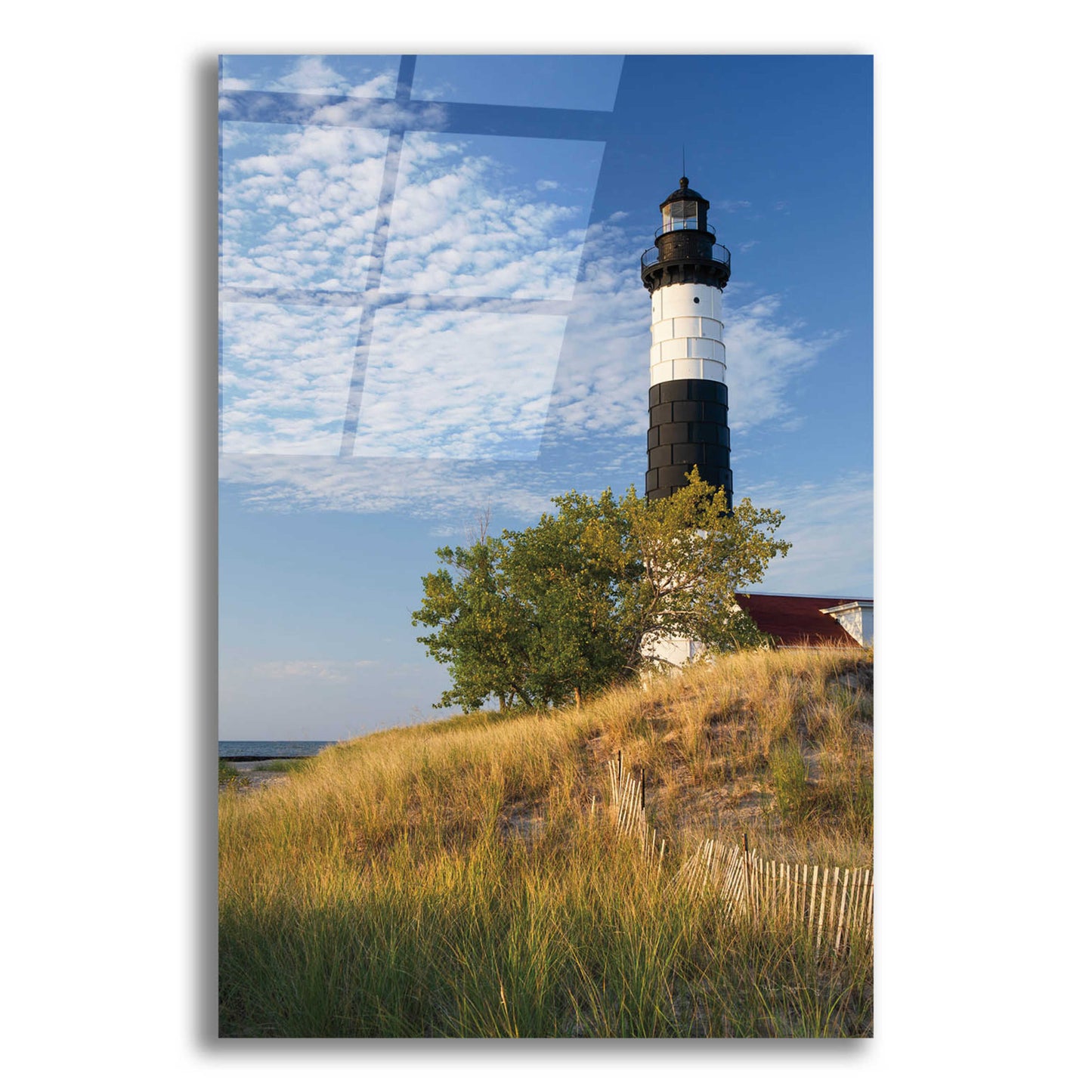 Epic Art 'Big Sable Point Lighthouse II' by Alan Majchrowicz, Acrylic Glass Wall Art,12x16