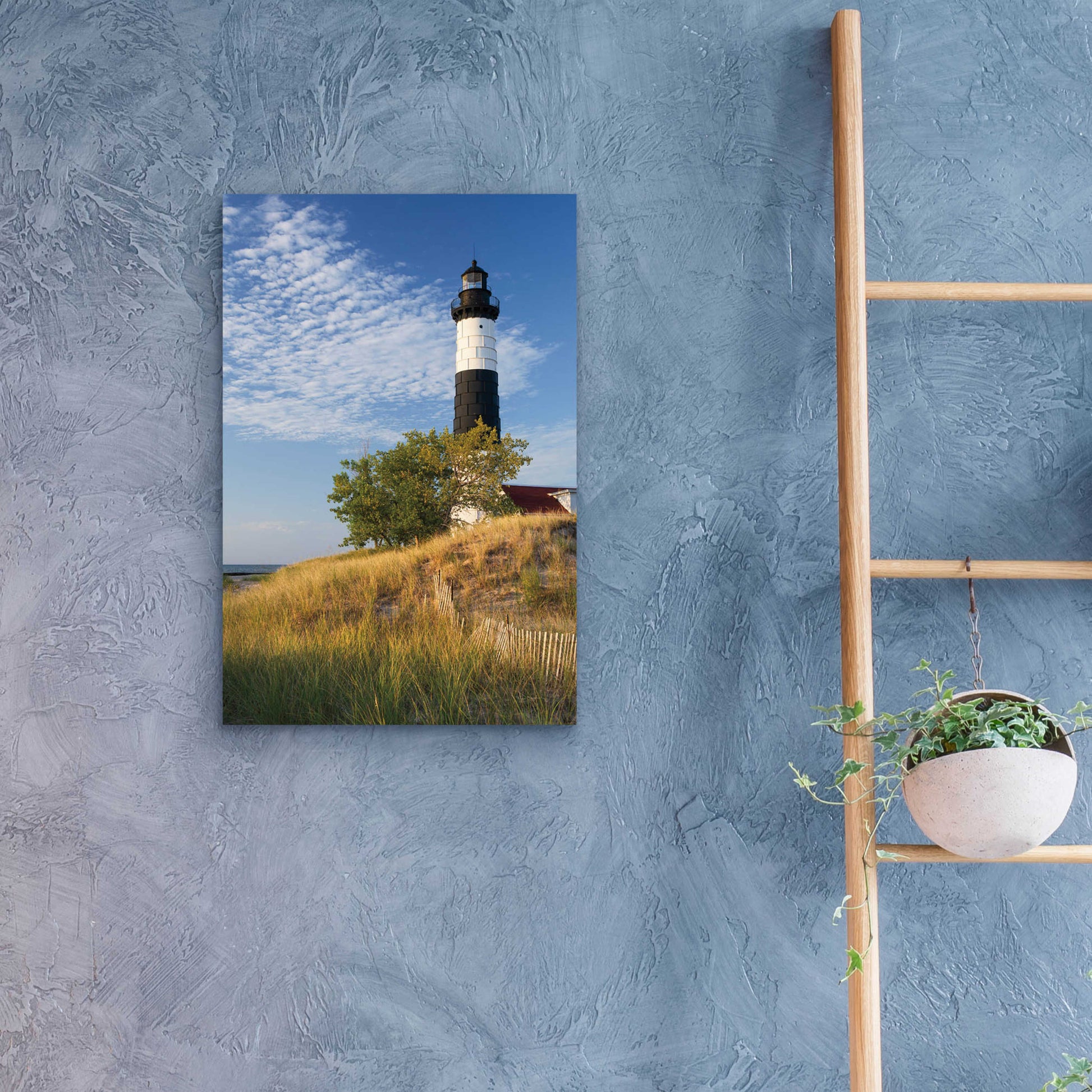 Epic Art 'Big Sable Point Lighthouse II' by Alan Majchrowicz, Acrylic Glass Wall Art,16x24