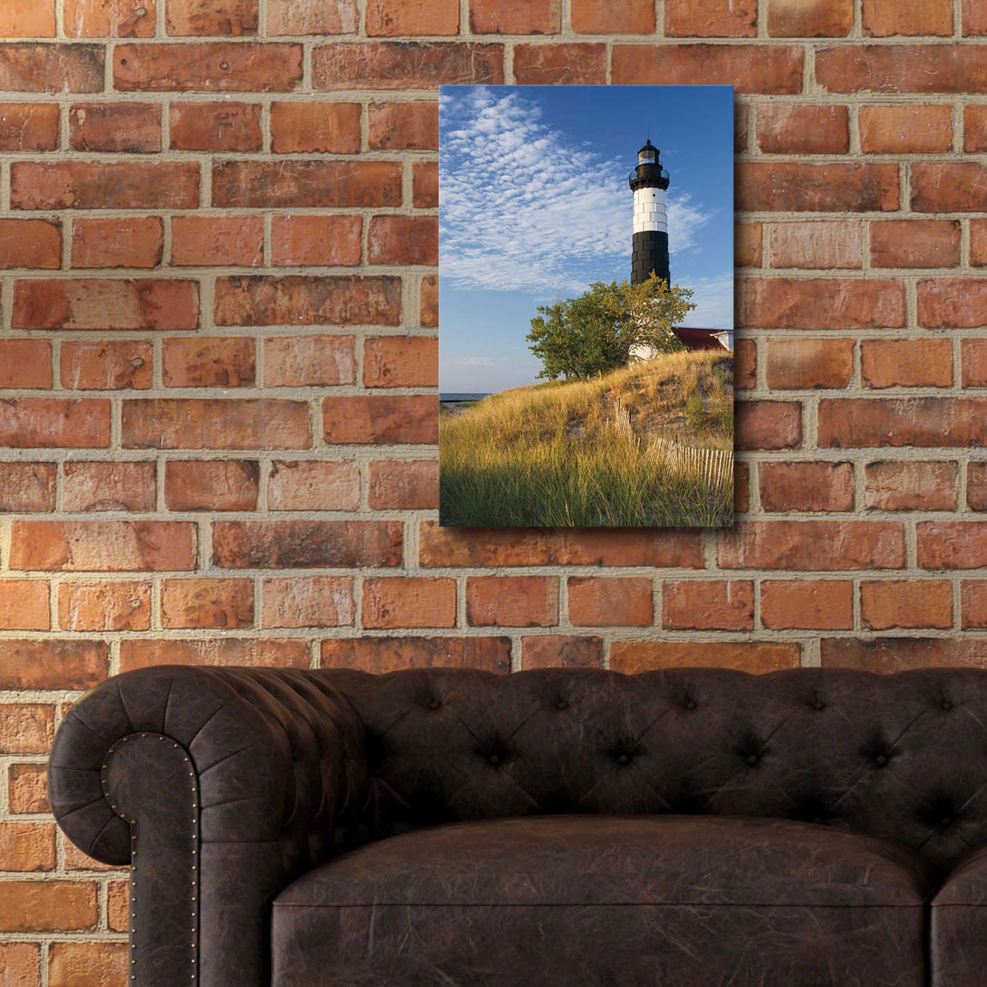 Epic Art 'Big Sable Point Lighthouse II' by Alan Majchrowicz, Acrylic Glass Wall Art,16x24