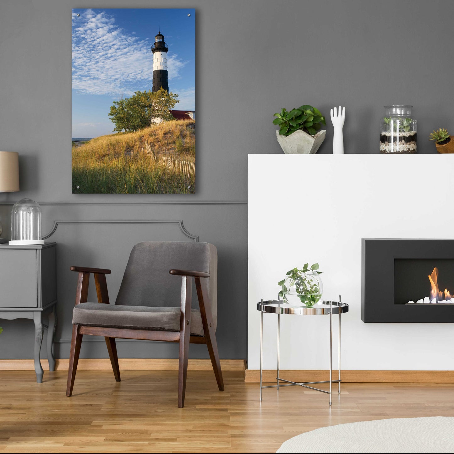 Epic Art 'Big Sable Point Lighthouse II' by Alan Majchrowicz, Acrylic Glass Wall Art,24x36