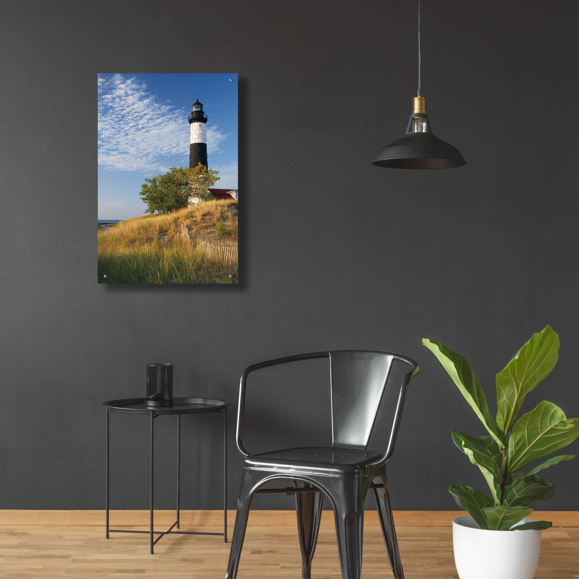 Epic Art 'Big Sable Point Lighthouse II' by Alan Majchrowicz, Acrylic Glass Wall Art,24x36