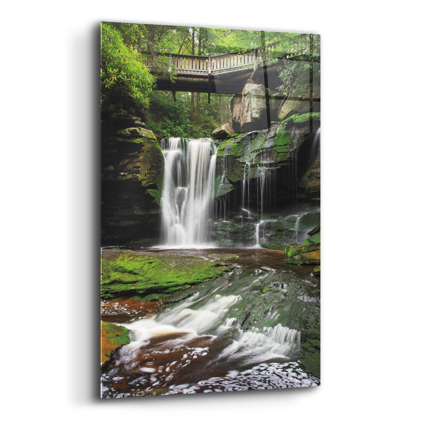 Epic Art 'Elakala Falls West I' by Alan Majchrowicz, Acrylic Glass Wall Art,12x16