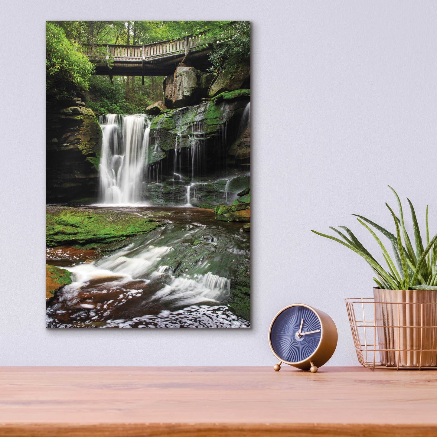 Epic Art 'Elakala Falls West I' by Alan Majchrowicz, Acrylic Glass Wall Art,12x16