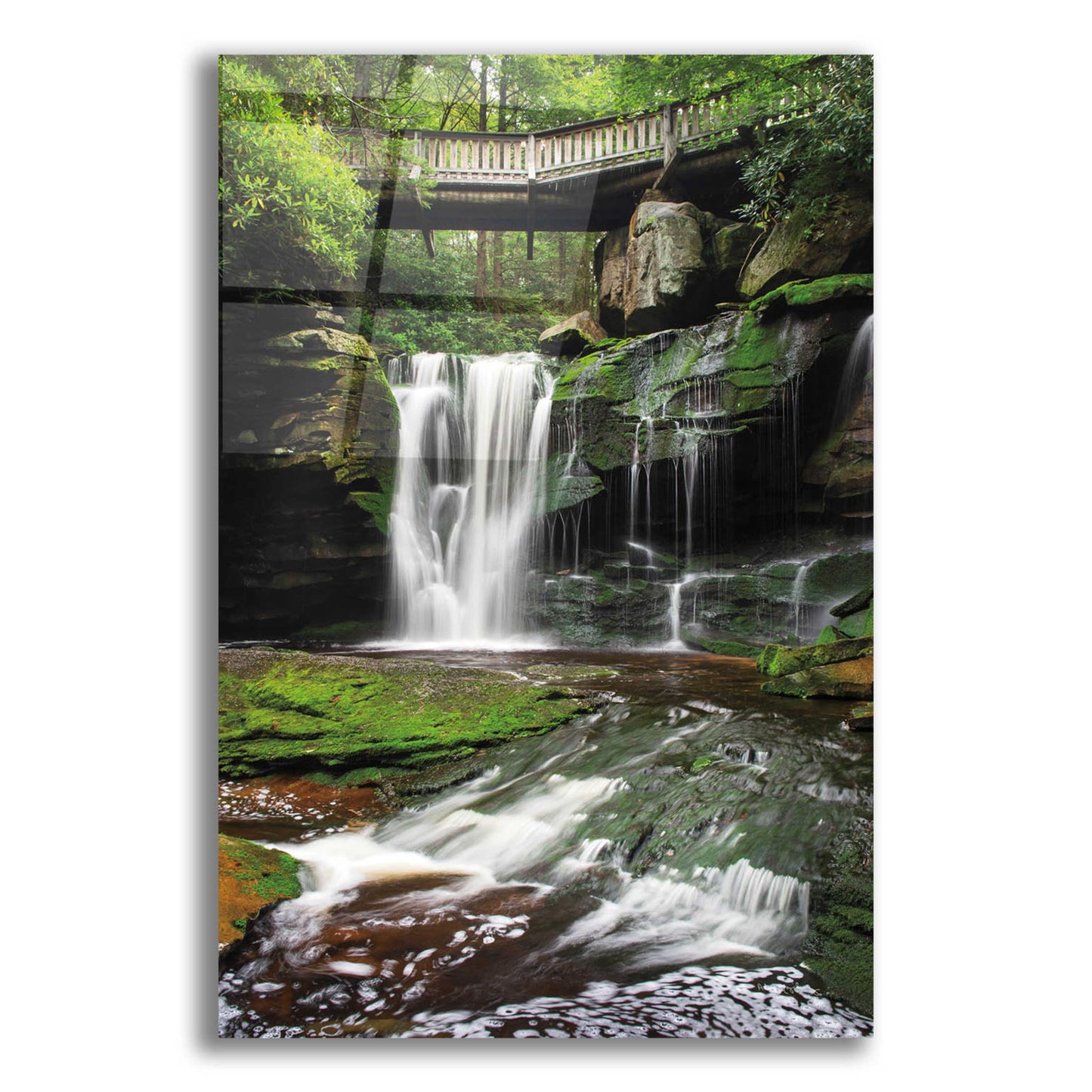 Epic Art 'Elakala Falls West I' by Alan Majchrowicz, Acrylic Glass Wall Art,12x16