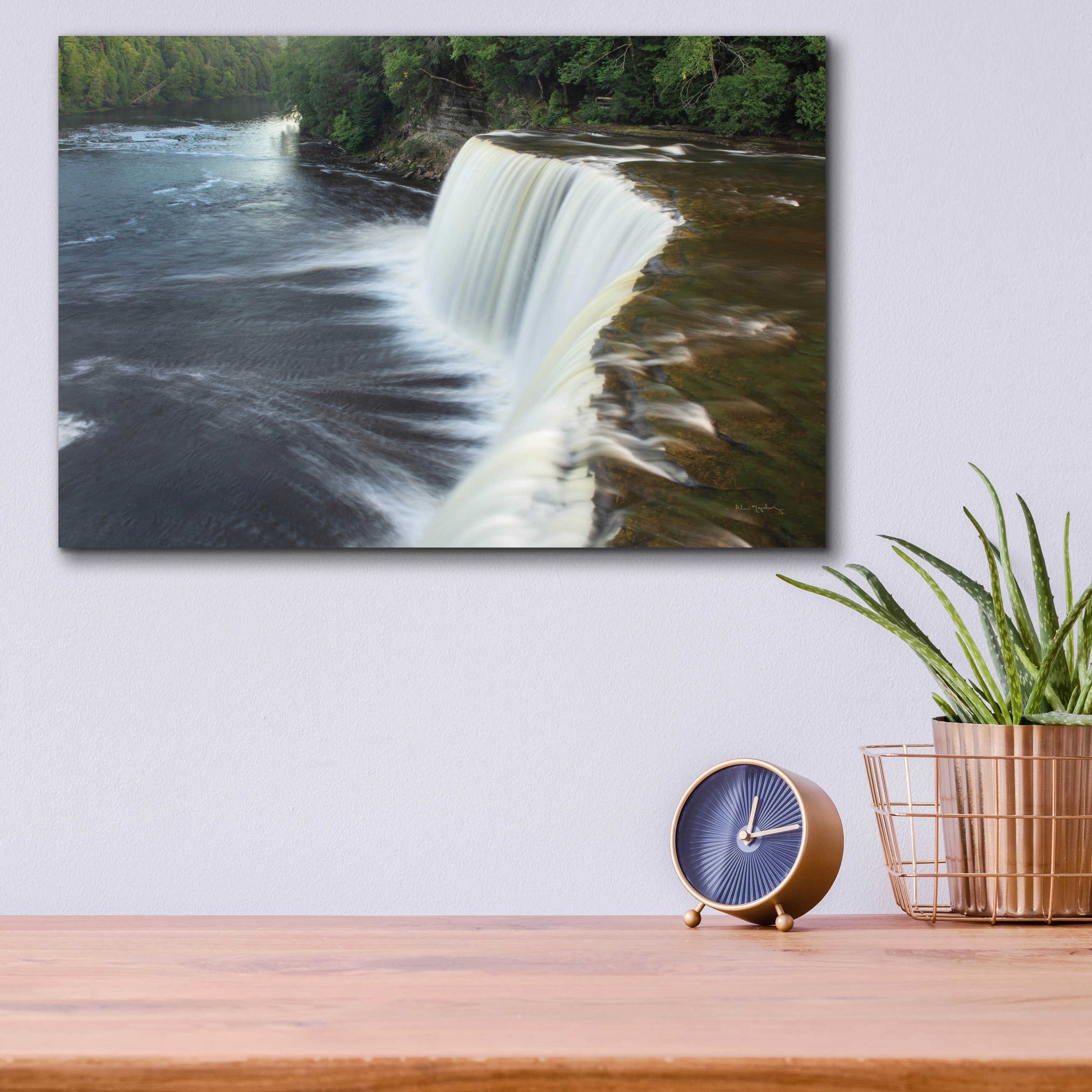 Epic Art 'Tahquamenon Falls Michigan I' by Alan Majchrowicz, Acrylic Glass Wall Art,16x12