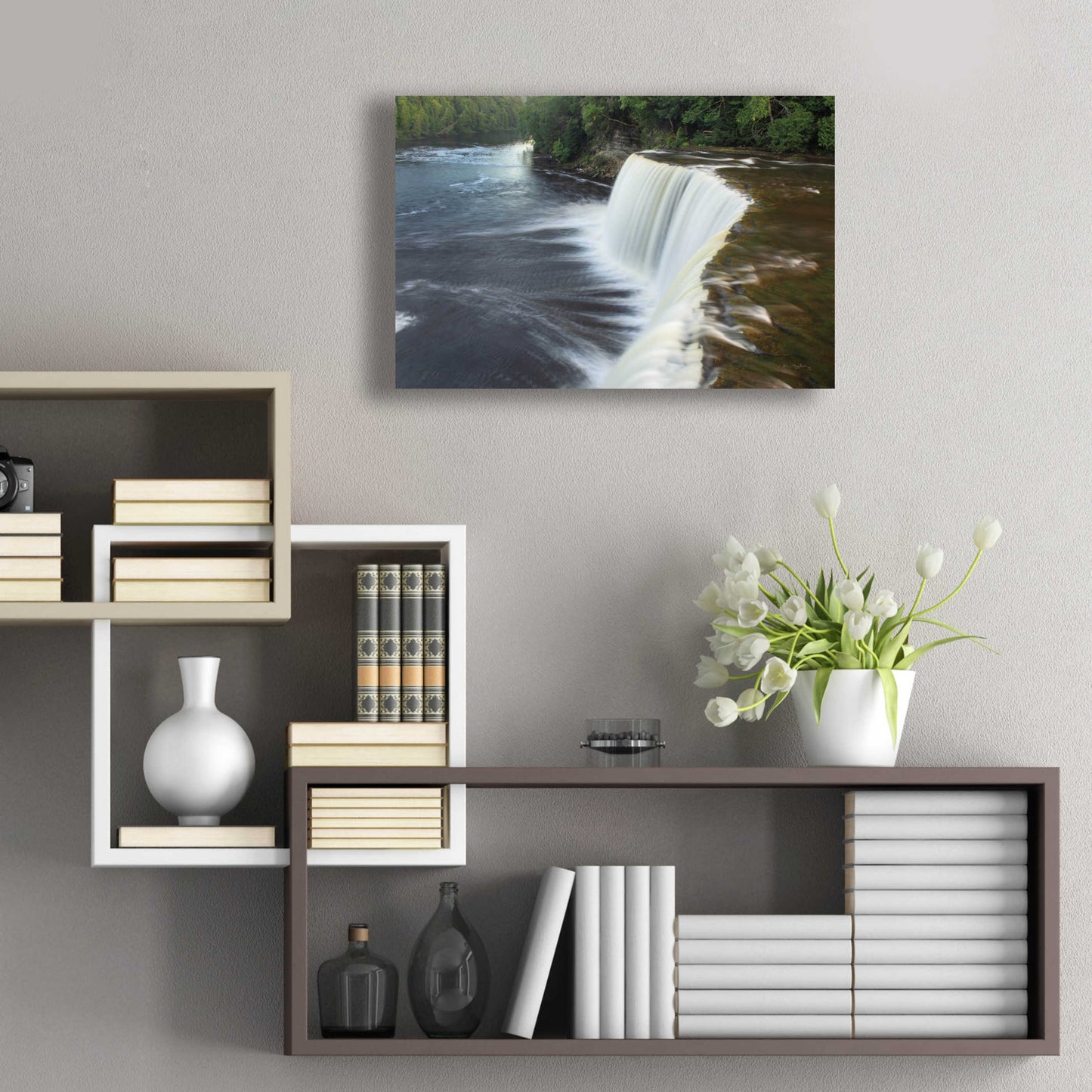 Epic Art 'Tahquamenon Falls Michigan I' by Alan Majchrowicz, Acrylic Glass Wall Art,24x16