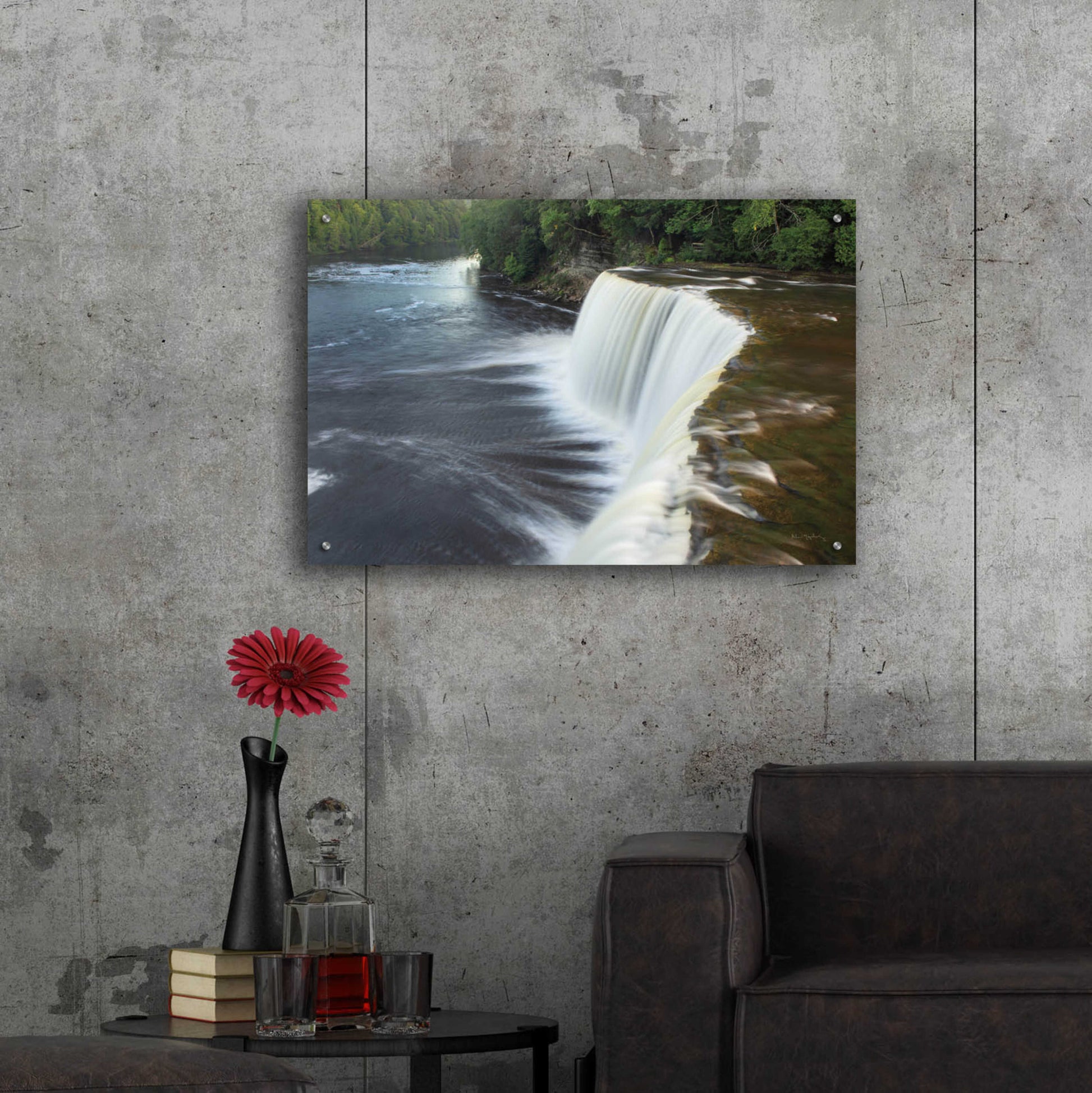 Epic Art 'Tahquamenon Falls Michigan I' by Alan Majchrowicz, Acrylic Glass Wall Art,36x24