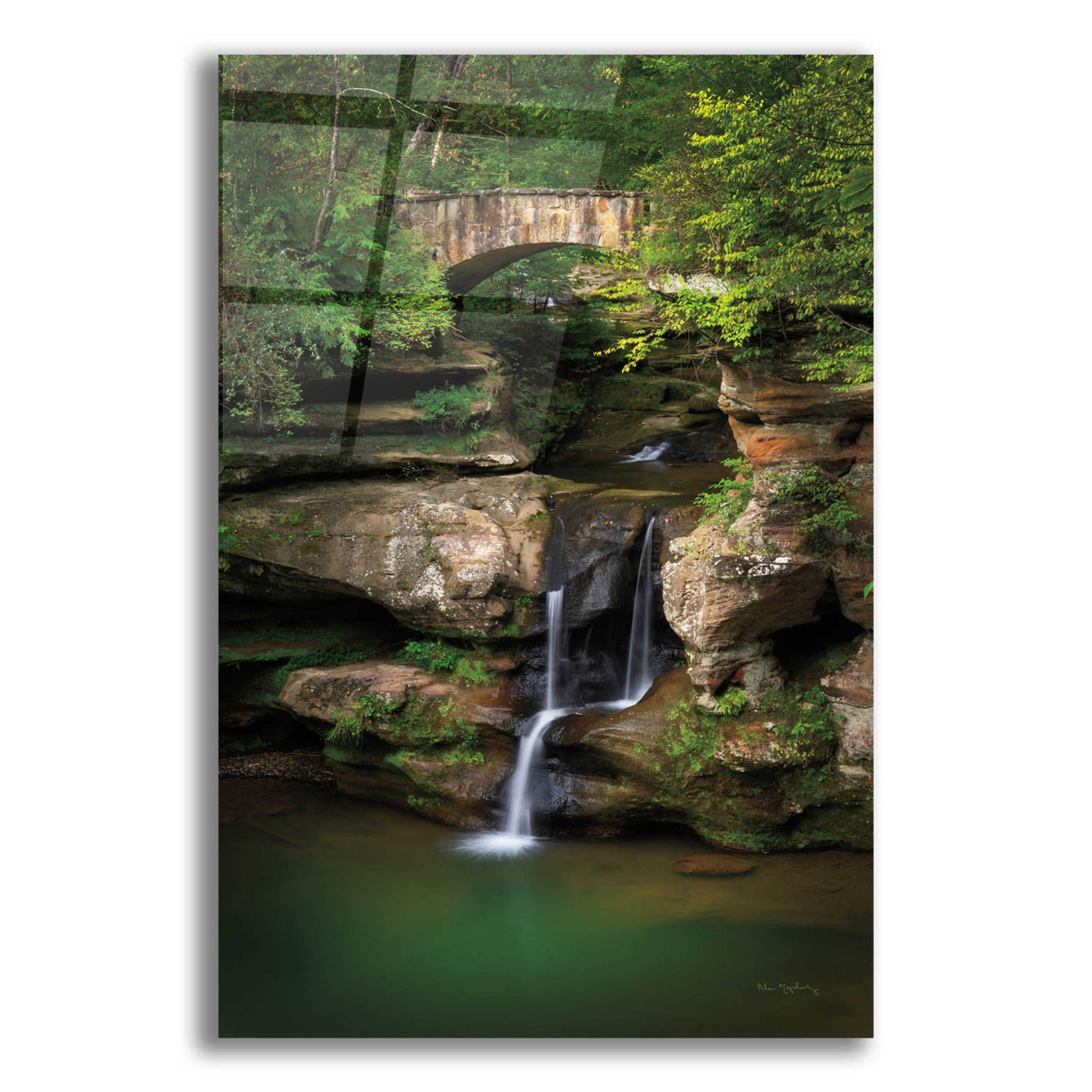 Epic Art 'Upper Falls Old Mans Cave' by Alan Majchrowicz, Acrylic Glass Wall Art,12x16