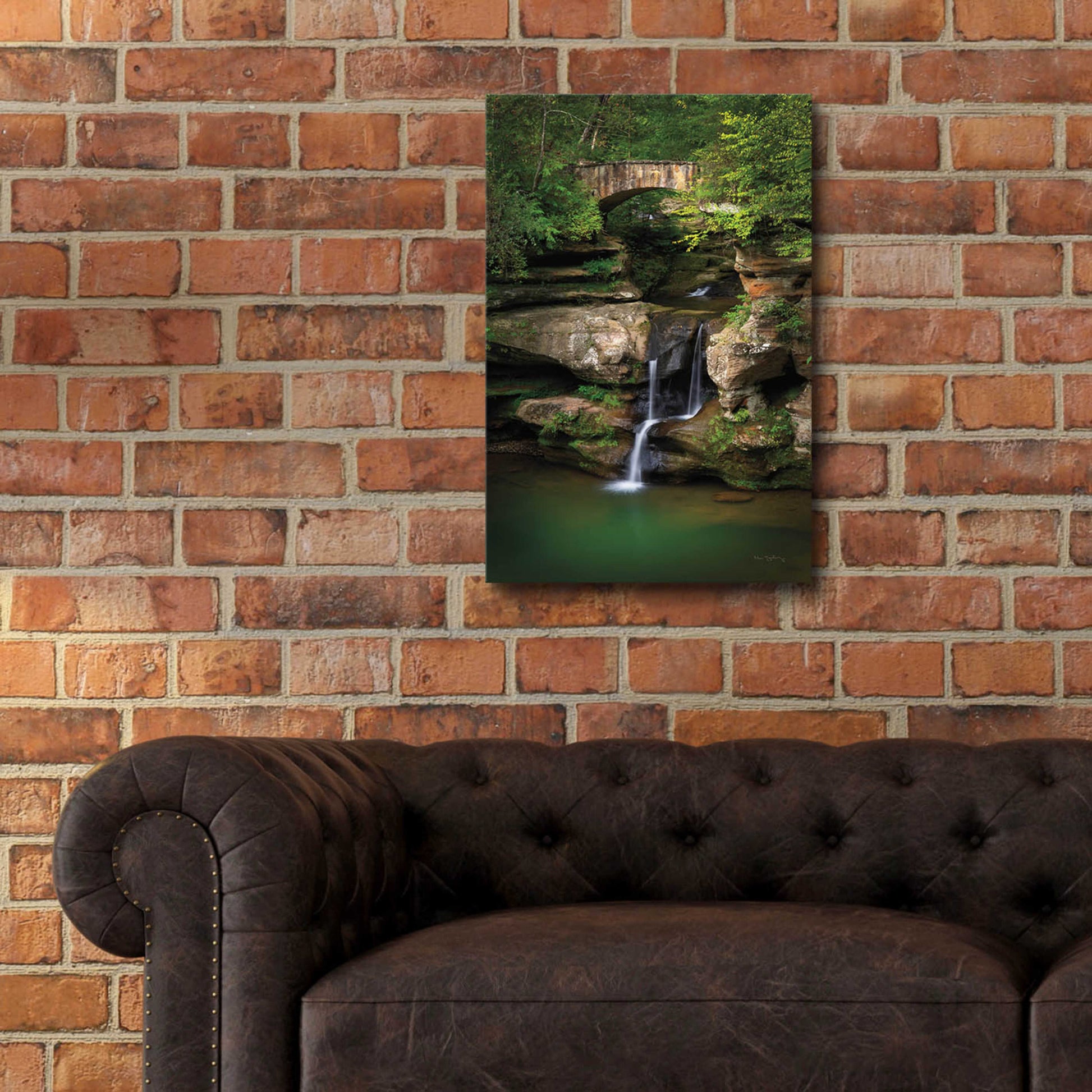 Epic Art 'Upper Falls Old Mans Cave' by Alan Majchrowicz, Acrylic Glass Wall Art,16x24