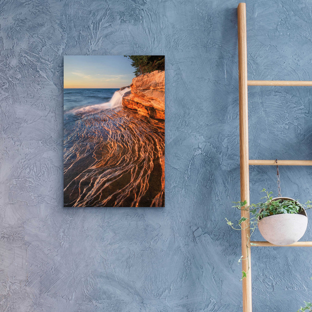 Epic Art 'Pictured Rocks Michigan I' by Alan Majchrowicz, Acrylic Glass Wall Art,16x24