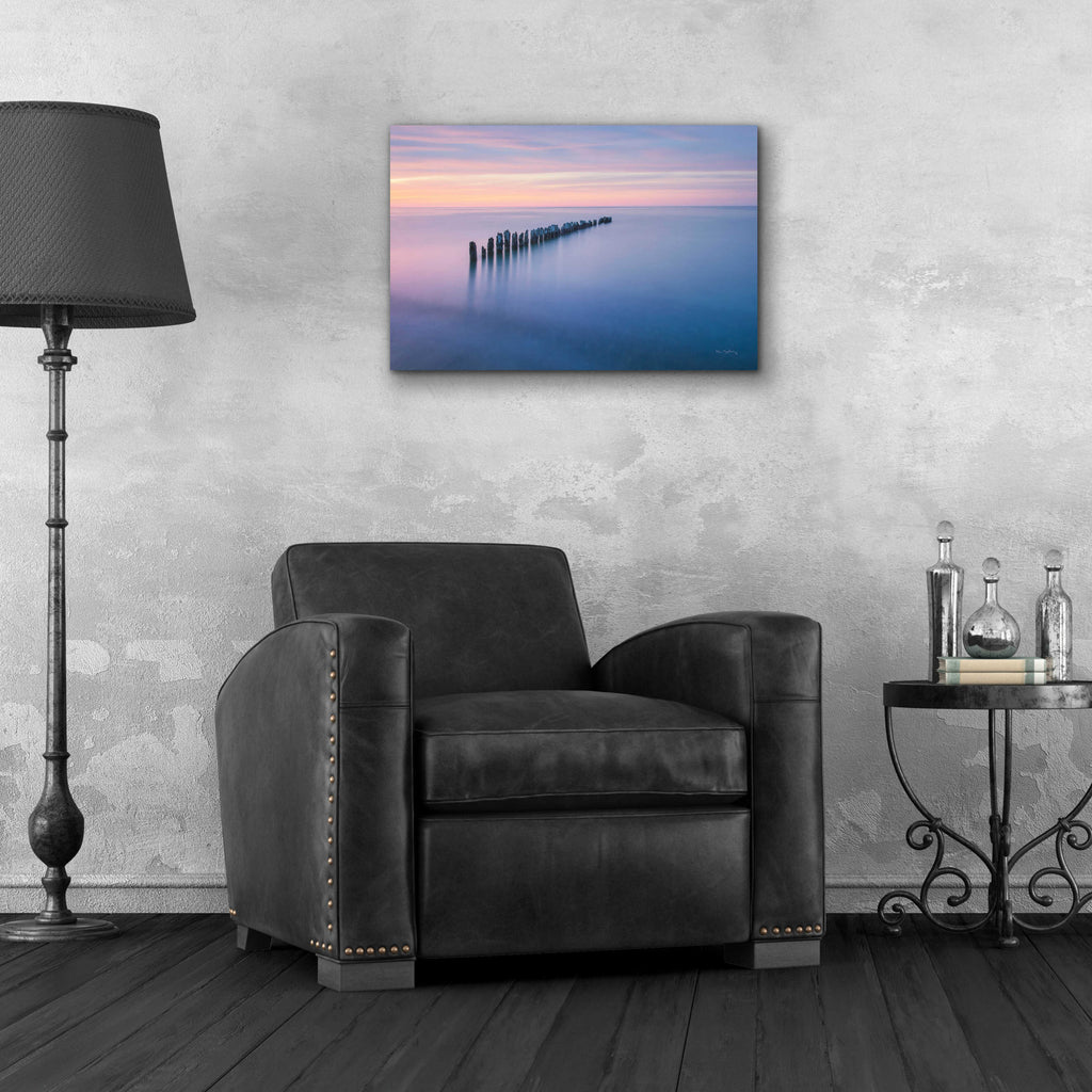 Epic Art 'Lake Superior Old Pier IV' by Alan Majchrowicz, Acrylic Glass Wall Art,24x16