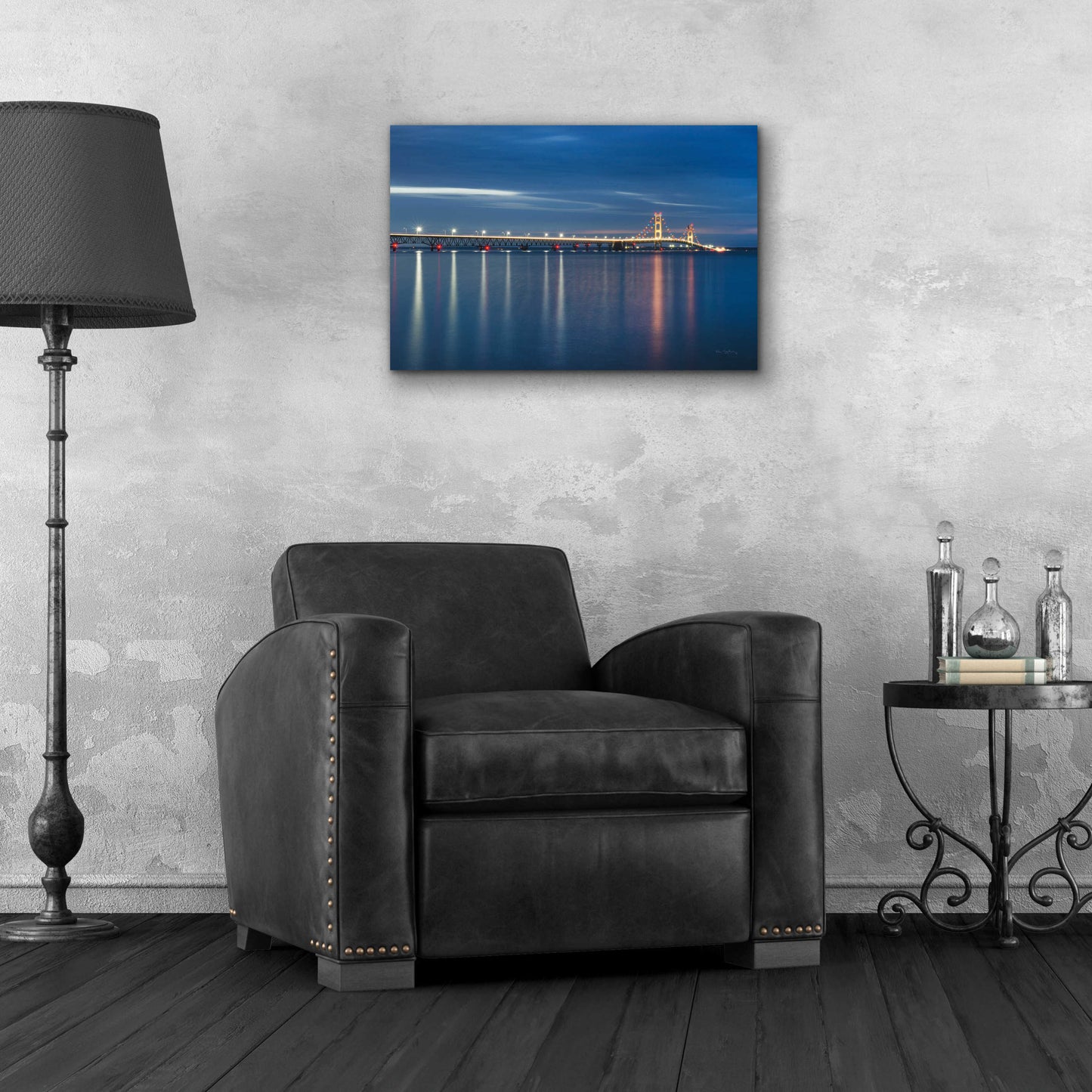 Epic Art 'Mackinac Bridge' by Alan Majchrowicz, Acrylic Glass Wall Art,24x16