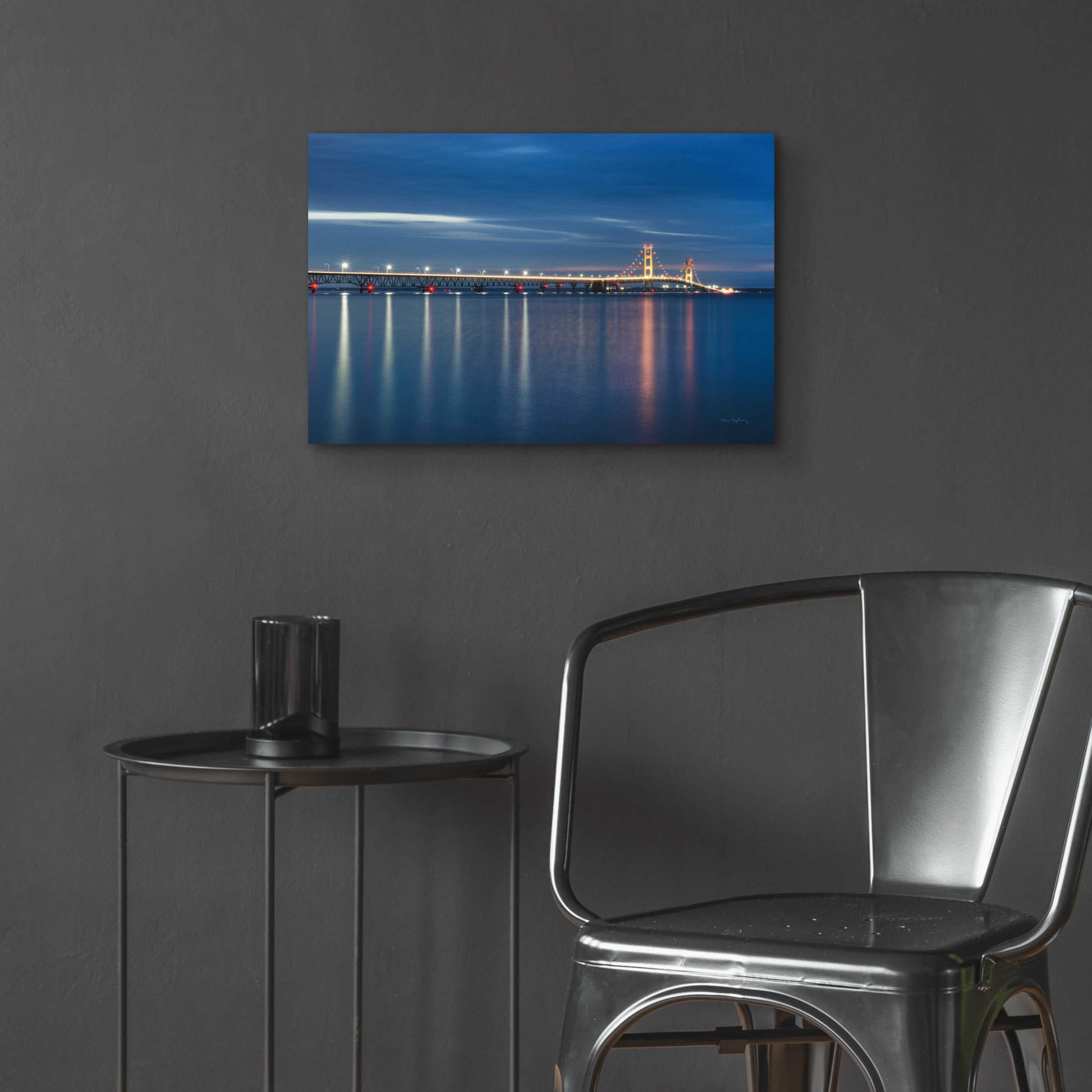 Epic Art 'Mackinac Bridge' by Alan Majchrowicz, Acrylic Glass Wall Art,24x16