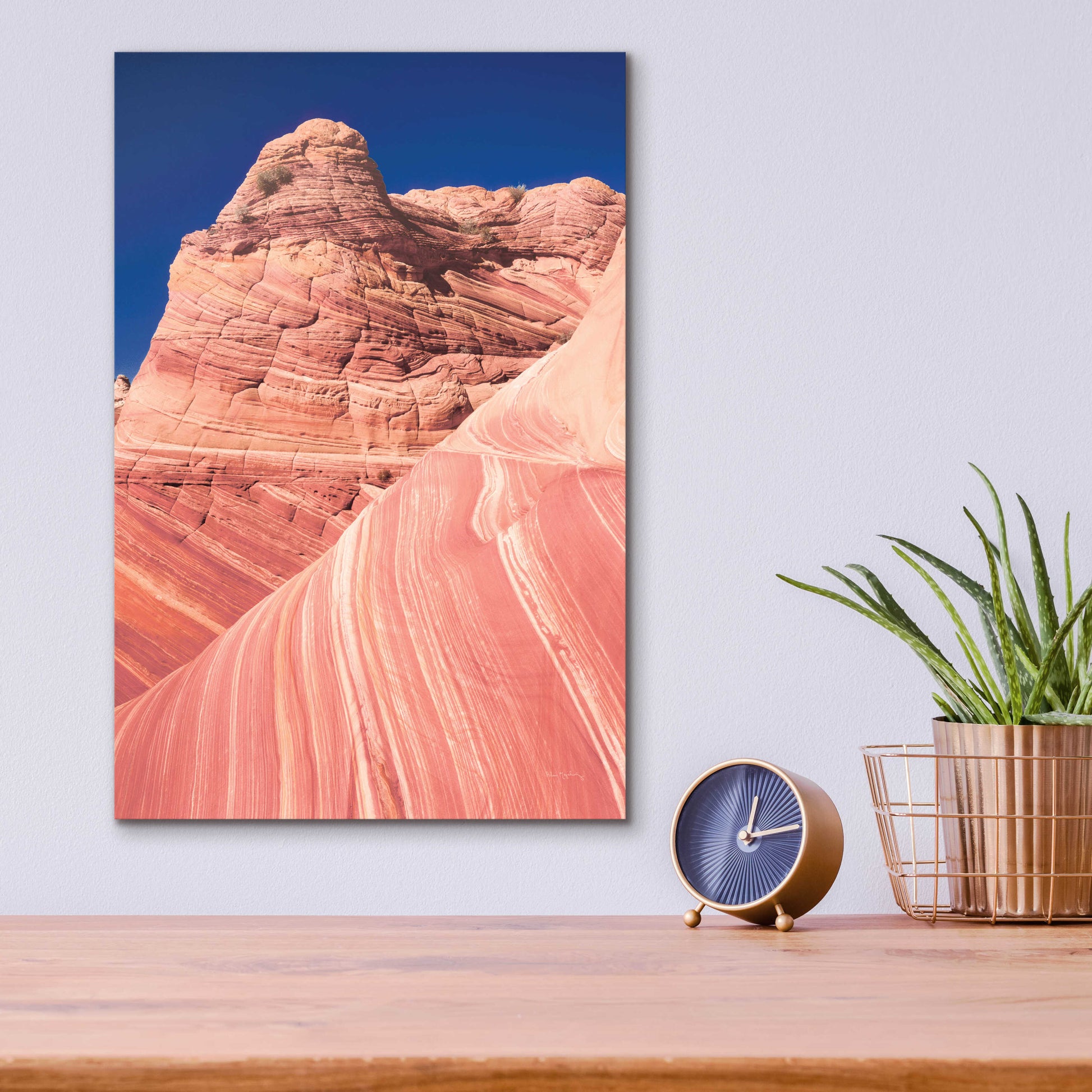 Epic Art 'Coyote Buttes I Blush' by Alan Majchrowicz, Acrylic Glass Wall Art,12x16