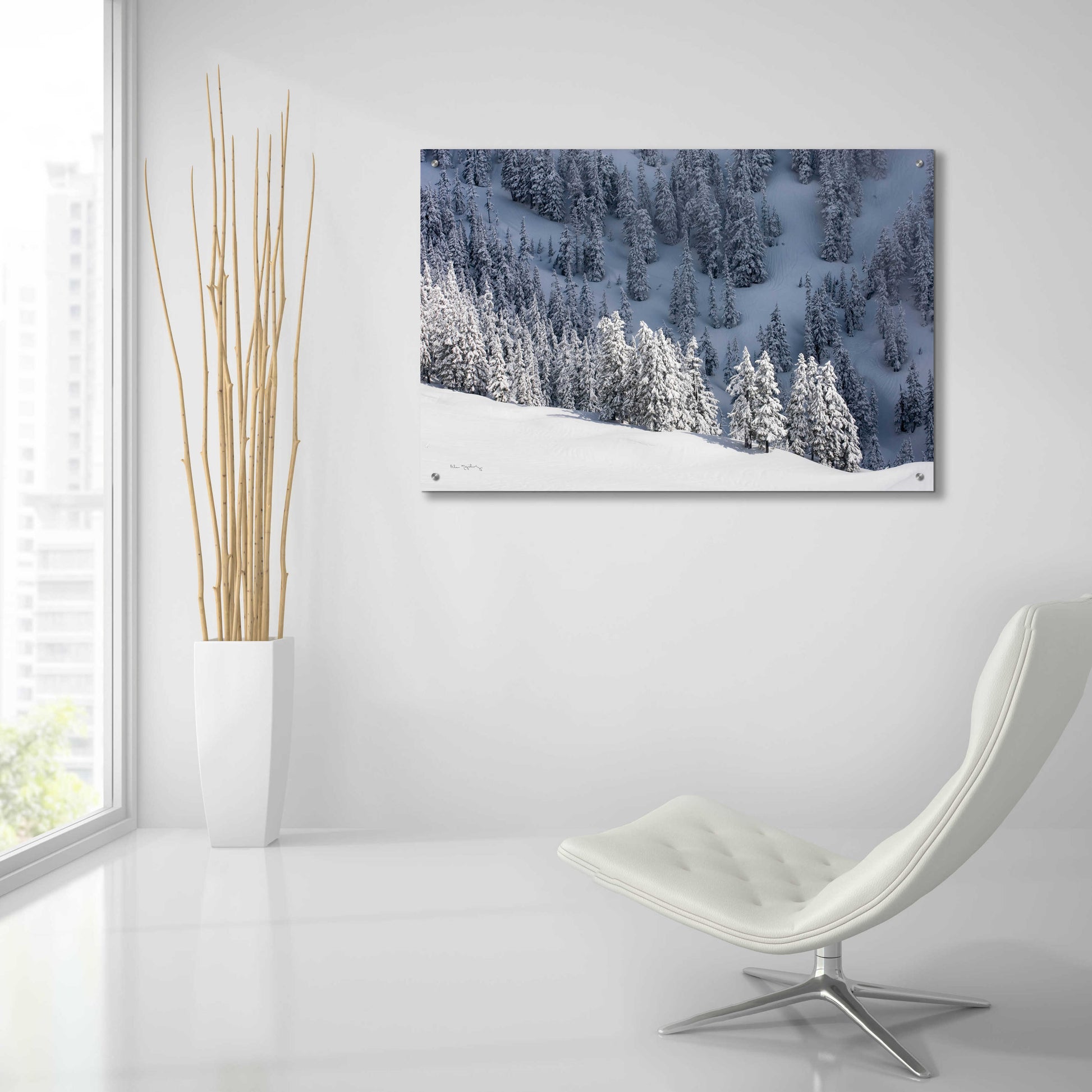 Epic Art 'North Cascades in Winter III' by Alan Majchrowicz, Acrylic Glass Wall Art,36x24