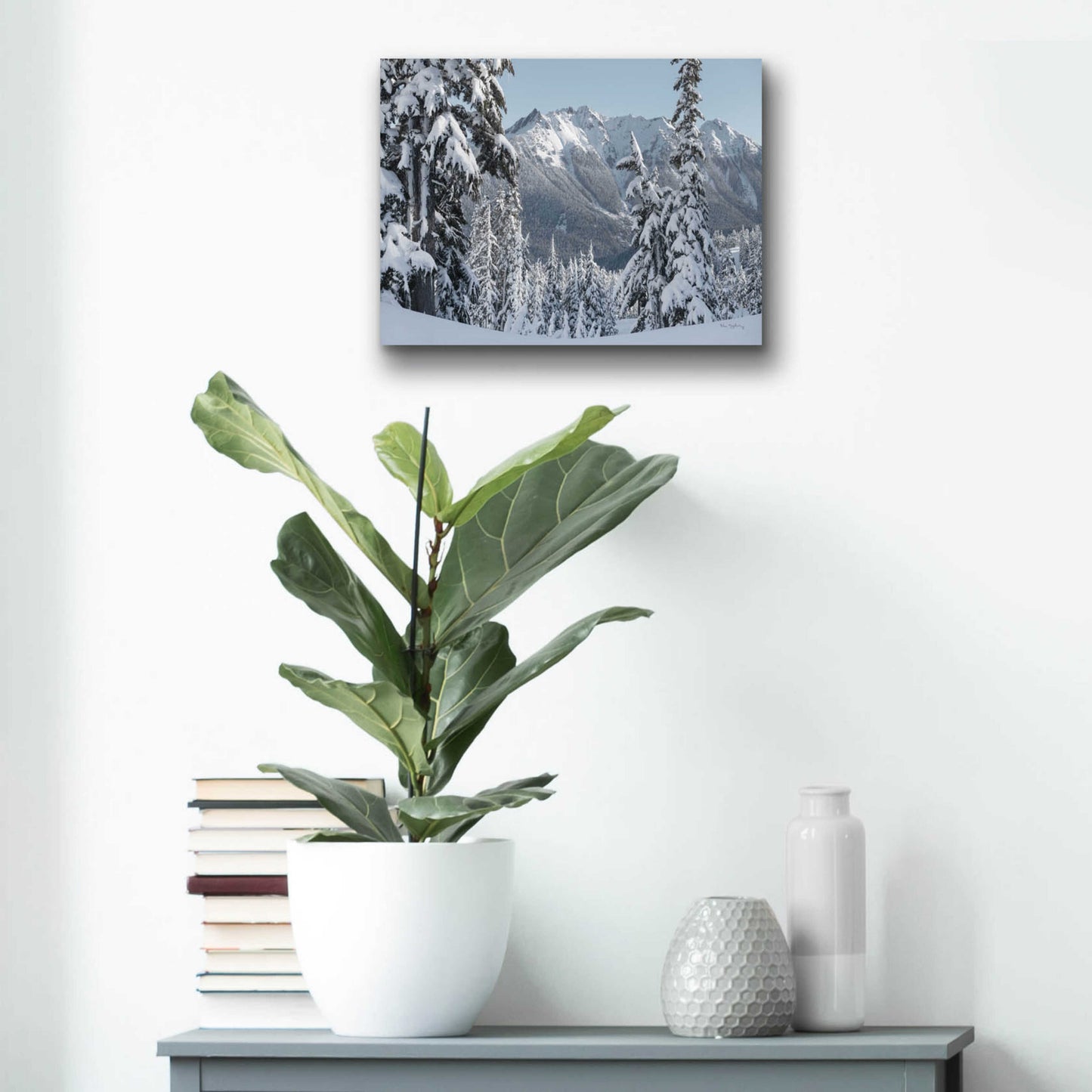 Epic Art 'Nooksack Ridge in Winter' by Alan Majchrowicz, Acrylic Glass Wall Art,16x12