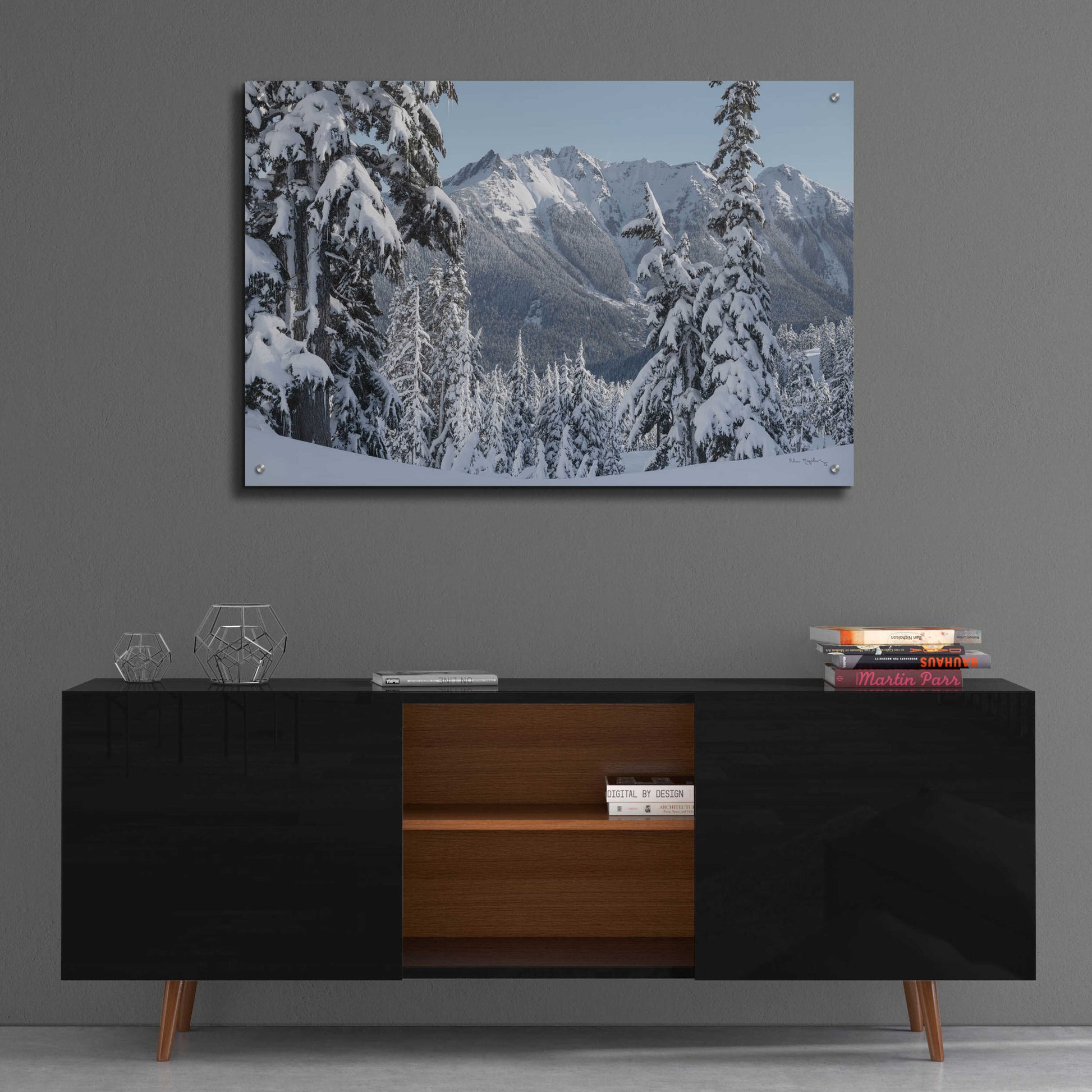 Epic Art 'Nooksack Ridge in Winter' by Alan Majchrowicz, Acrylic Glass Wall Art,36x24