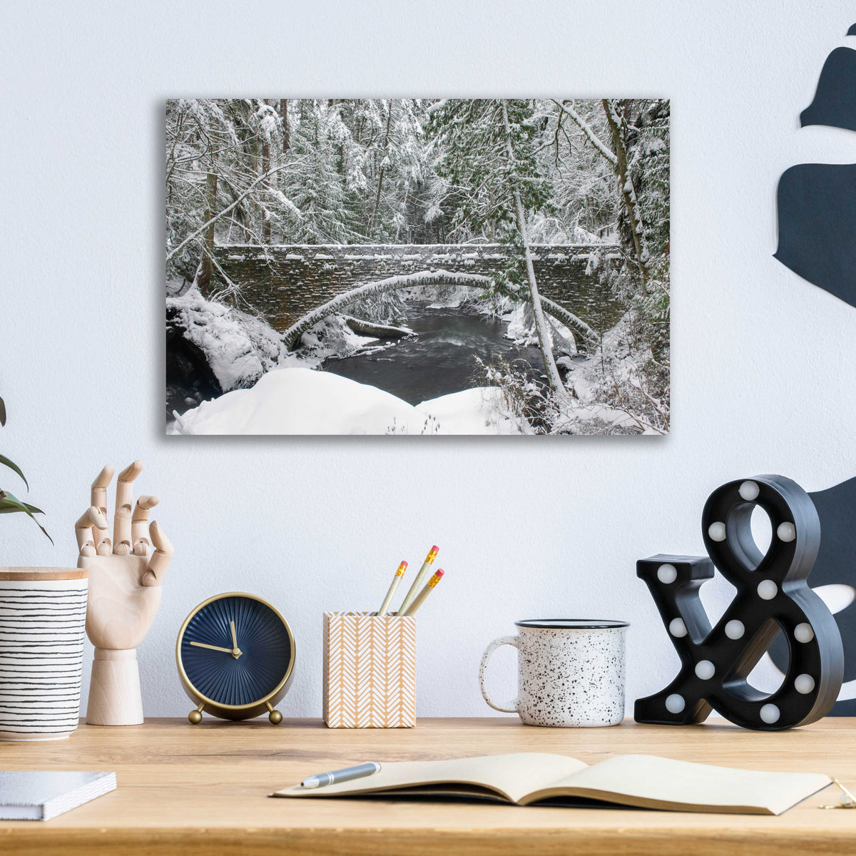 Epic Art 'Whatcom Creek Bridge' by Alan Majchrowicz, Acrylic Glass Wall Art,16x12