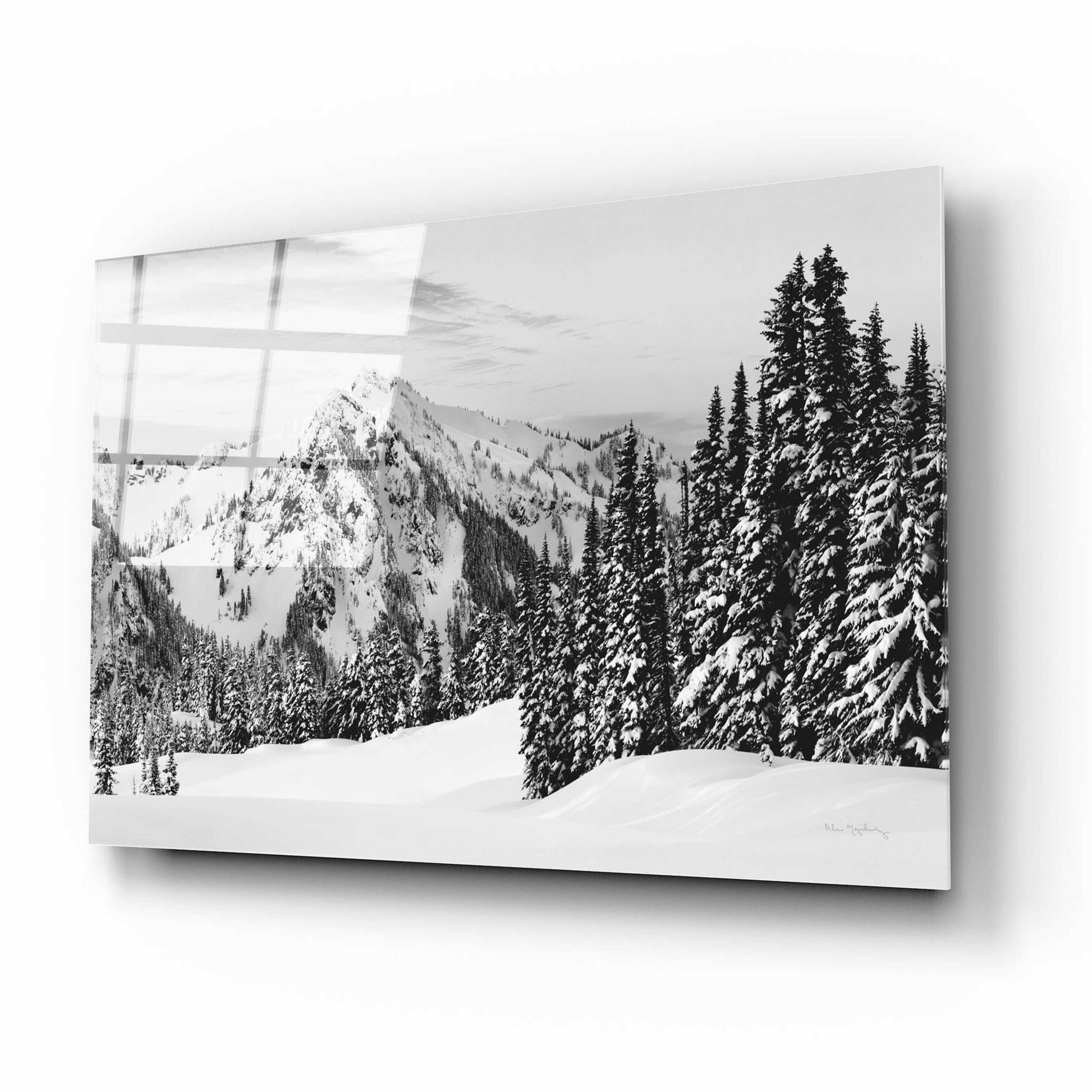 Epic Art 'Tatoosh Range BW' by Alan Majchrowicz, Acrylic Glass Wall Art,16x12