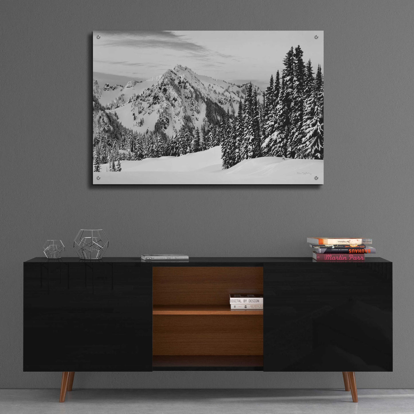 Epic Art 'Tatoosh Range BW' by Alan Majchrowicz, Acrylic Glass Wall Art,36x24