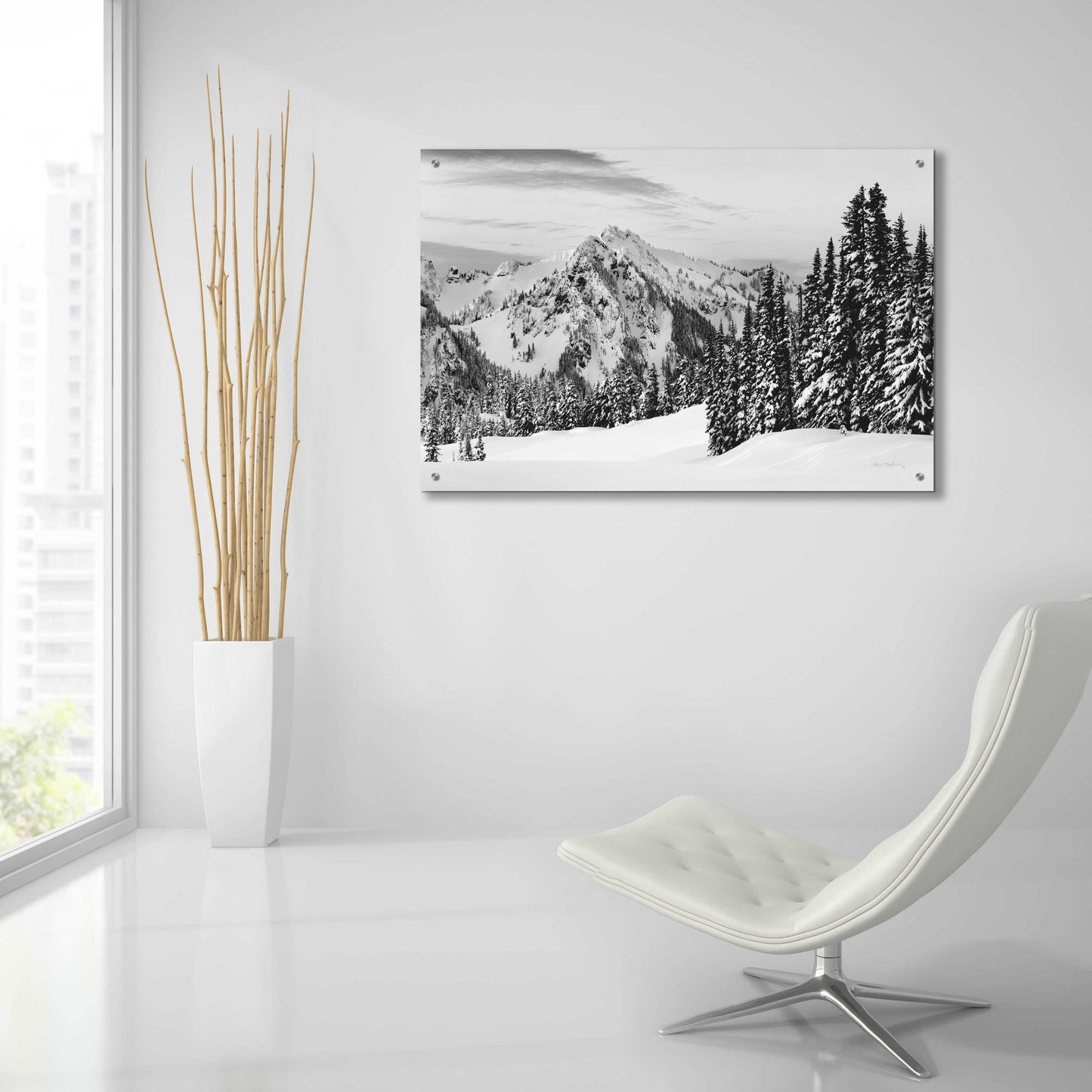 Epic Art 'Tatoosh Range BW' by Alan Majchrowicz, Acrylic Glass Wall Art,36x24