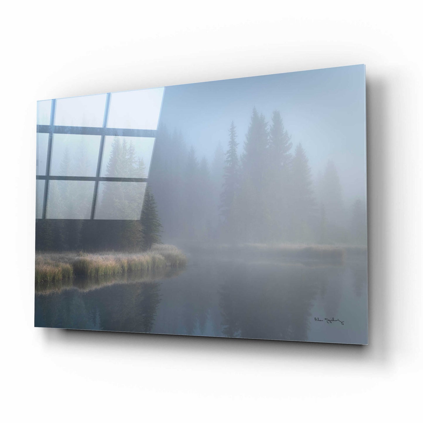 Epic Art 'Grand Teton Lake Fog' by Alan Majchrowicz, Acrylic Glass Wall Art,16x12