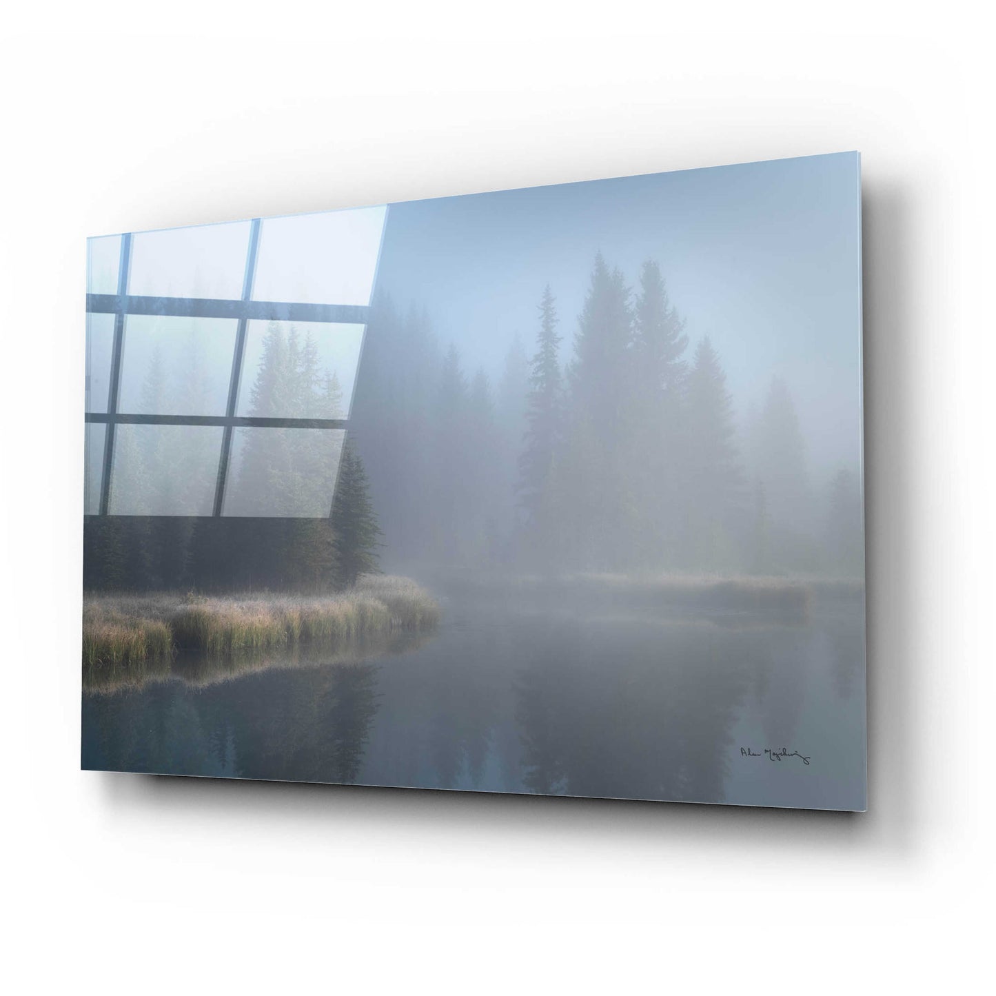 Epic Art 'Grand Teton Lake Fog' by Alan Majchrowicz, Acrylic Glass Wall Art,24x16