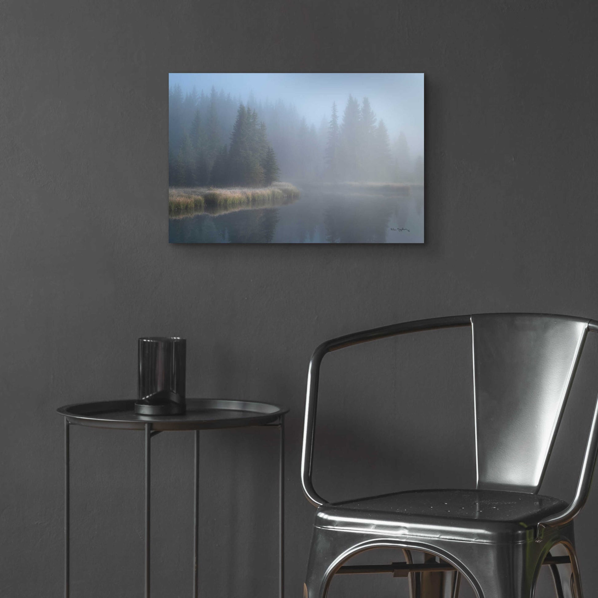 Epic Art 'Grand Teton Lake Fog' by Alan Majchrowicz, Acrylic Glass Wall Art,24x16