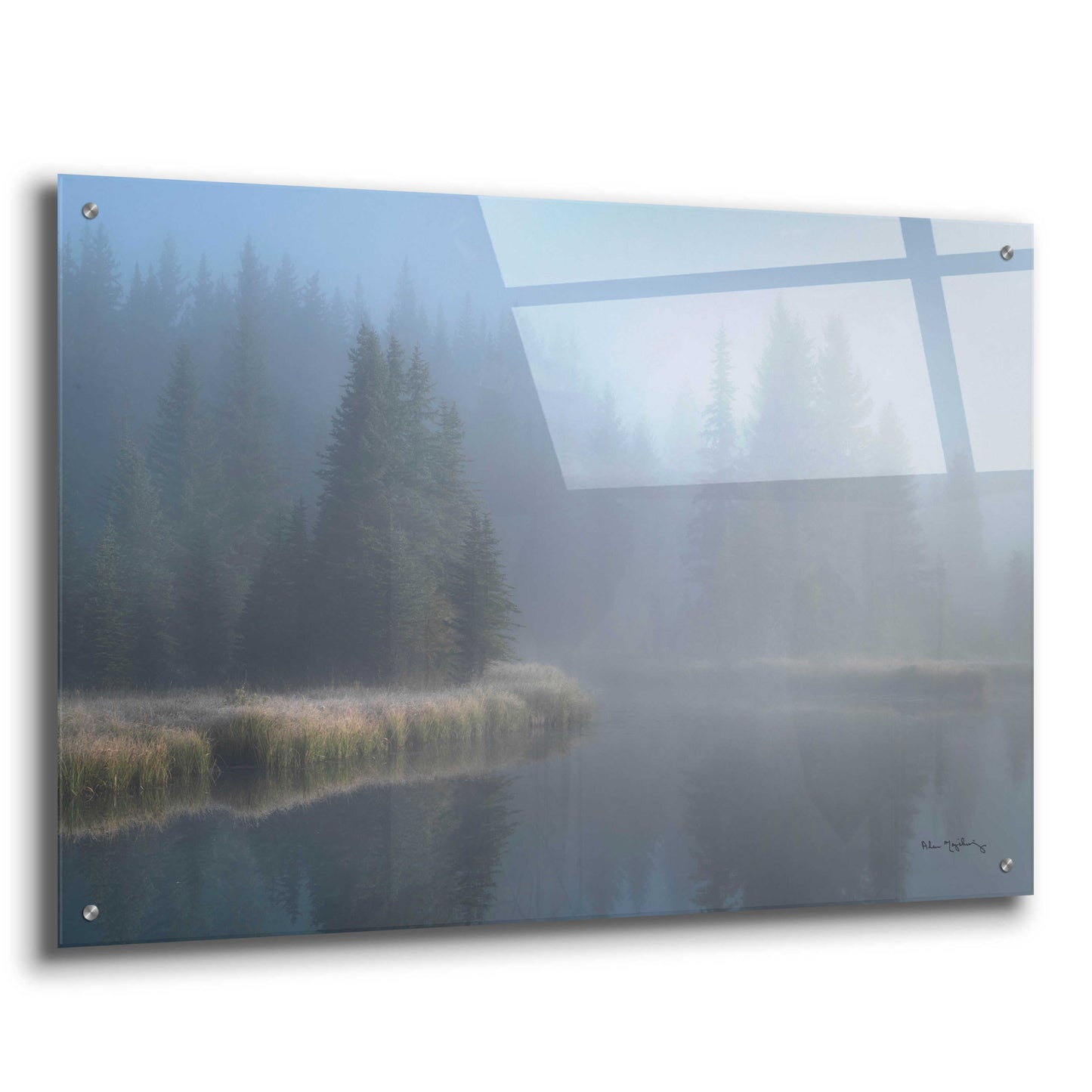 Epic Art 'Grand Teton Lake Fog' by Alan Majchrowicz, Acrylic Glass Wall Art,36x24