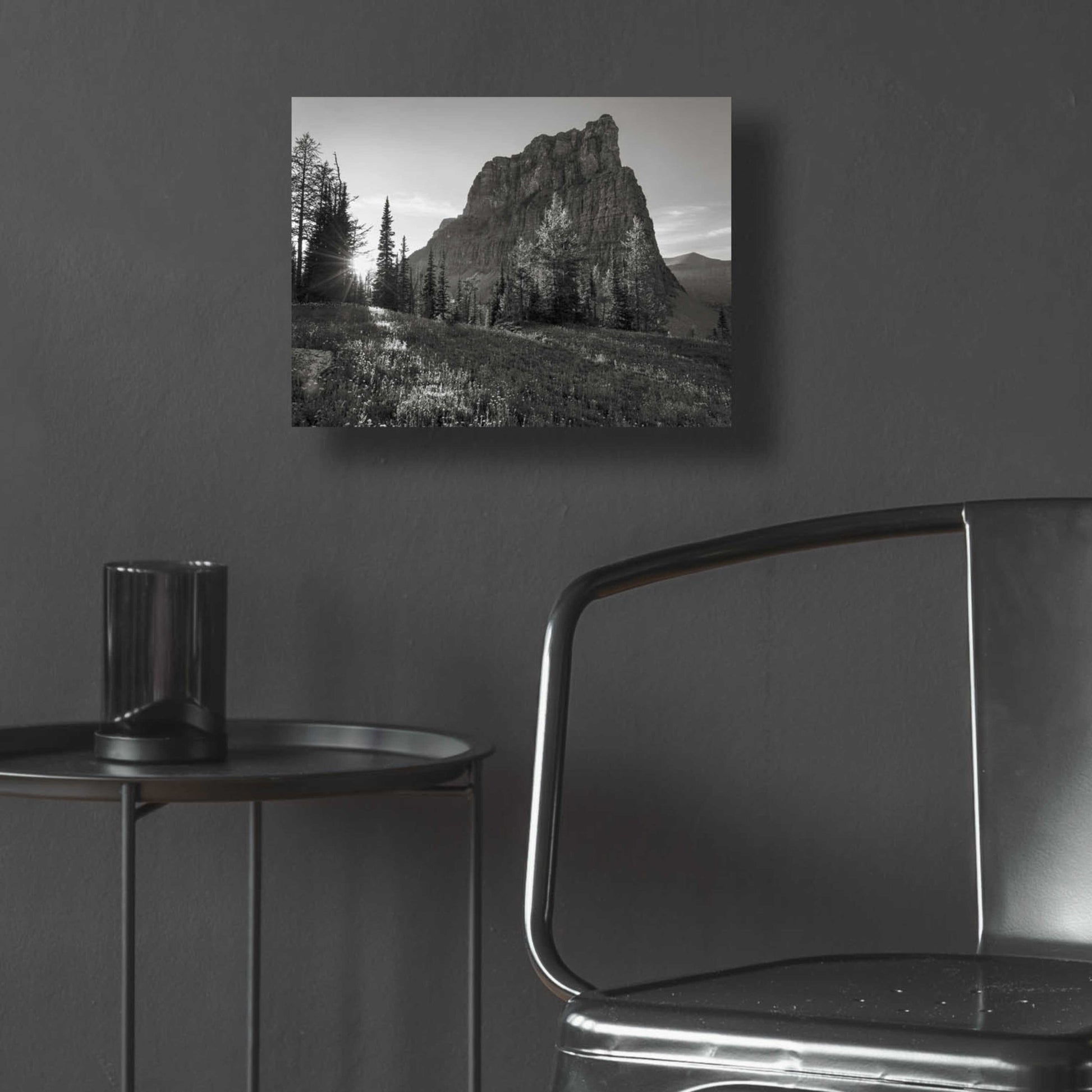 Epic Art 'Boulder Pass Glacier National Park BW' by Alan Majchrowicz, Acrylic Glass Wall Art,16x12