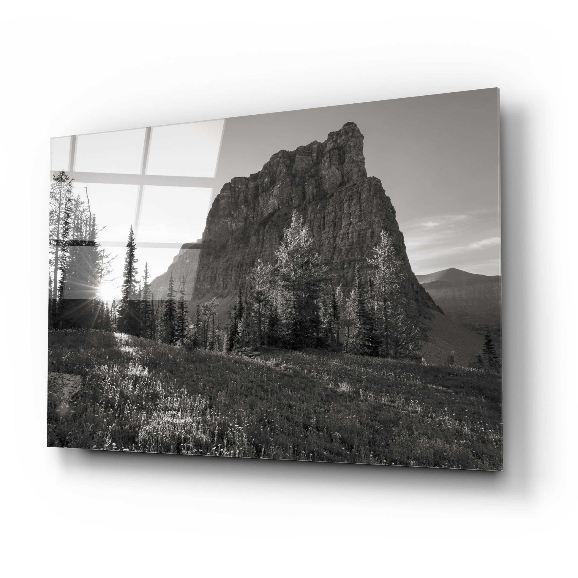 Epic Art 'Boulder Pass Glacier National Park BW' by Alan Majchrowicz, Acrylic Glass Wall Art,24x16