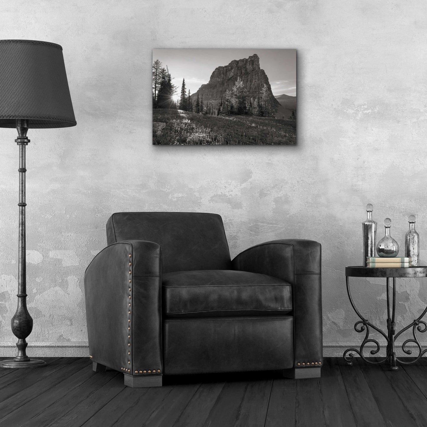 Epic Art 'Boulder Pass Glacier National Park BW' by Alan Majchrowicz, Acrylic Glass Wall Art,24x16